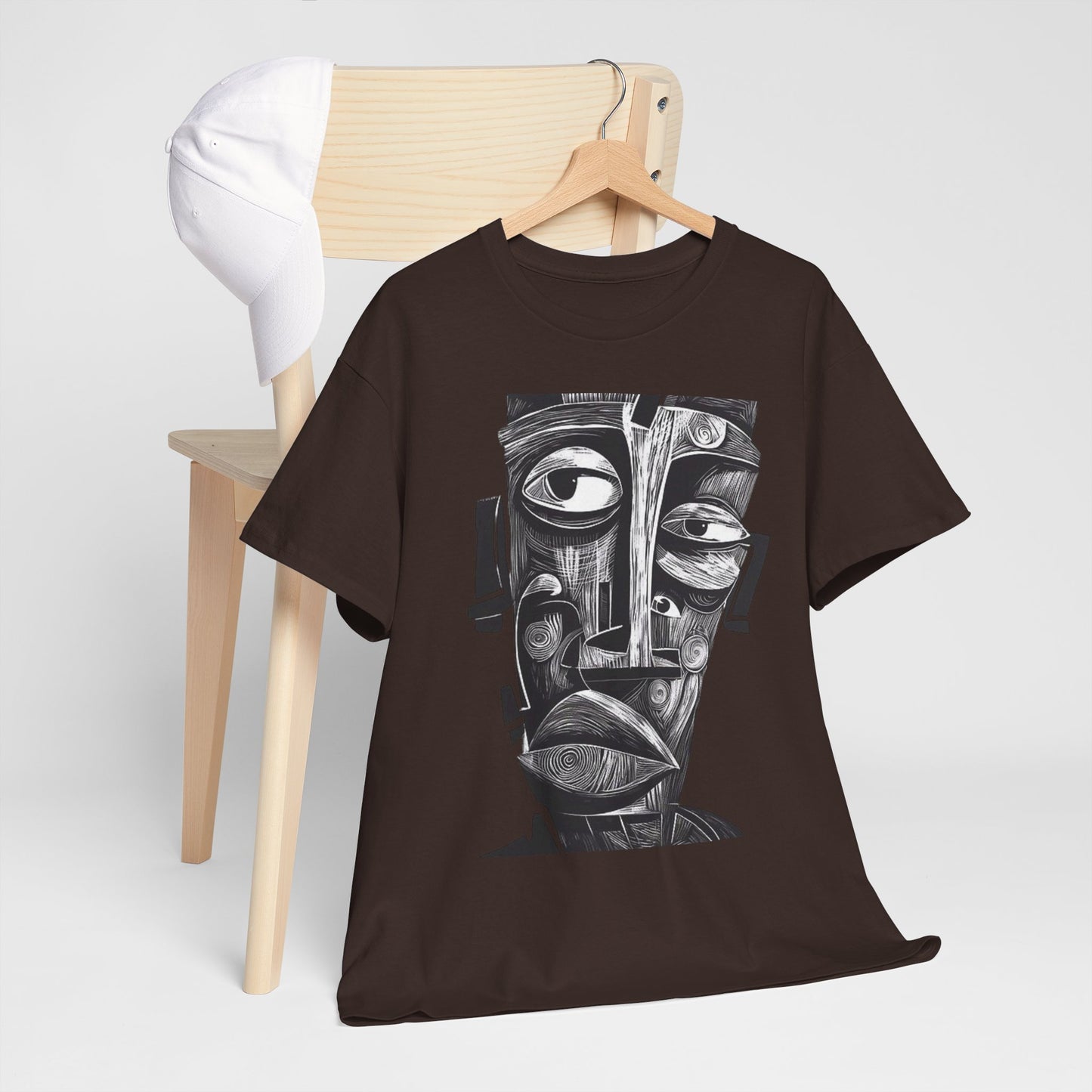 Abstract Tribal Face Graphic. unisex T-Shirt