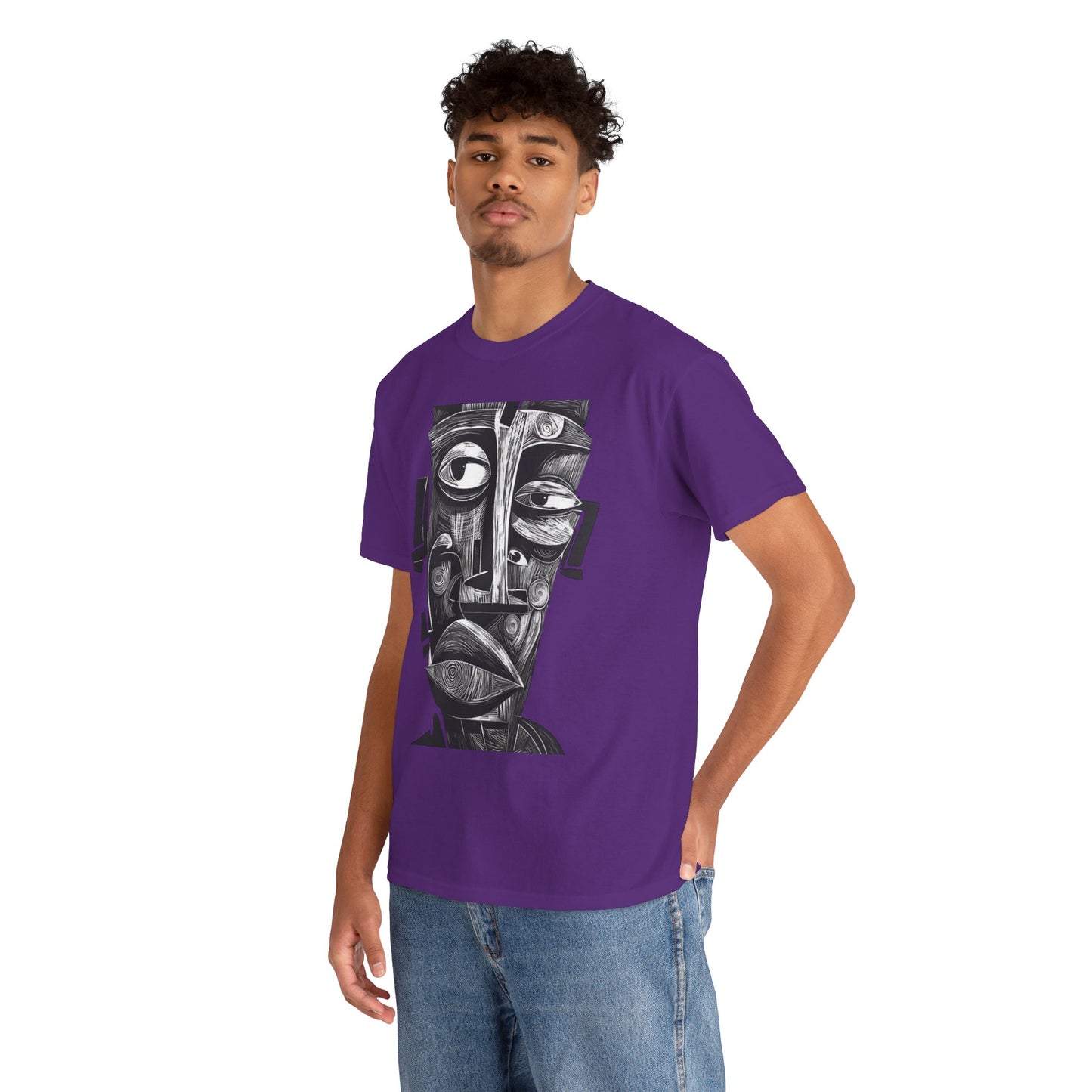 Abstract Tribal Face Graphic. unisex T-Shirt
