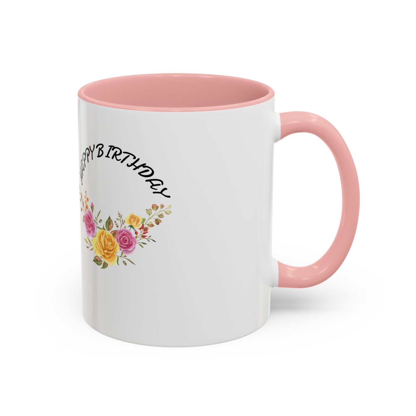 Floral Happy Birthday Coffee Mug