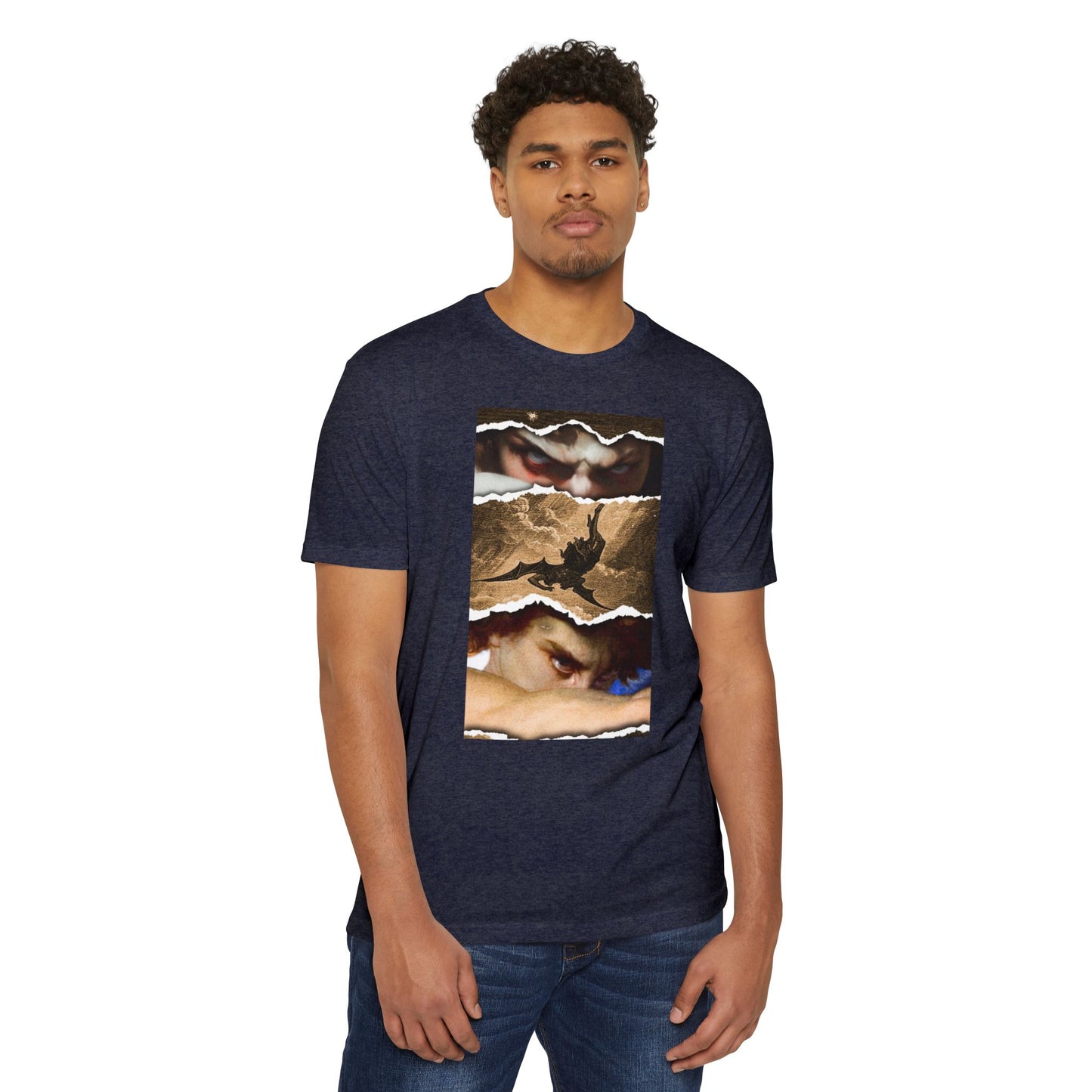 Artistic Unisex T-Shirt with Dramatic Design