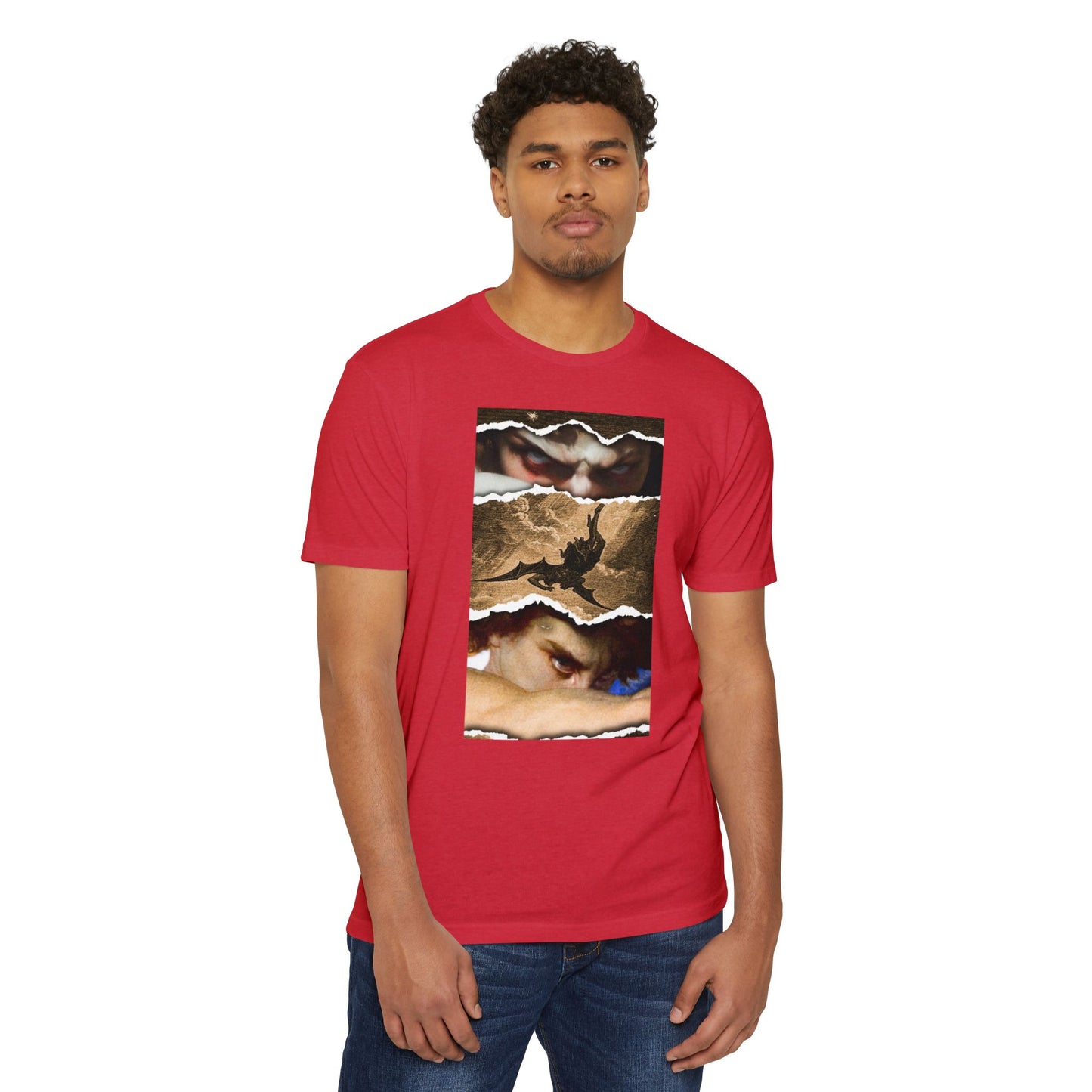Artistic Unisex T-Shirt with Dramatic Design