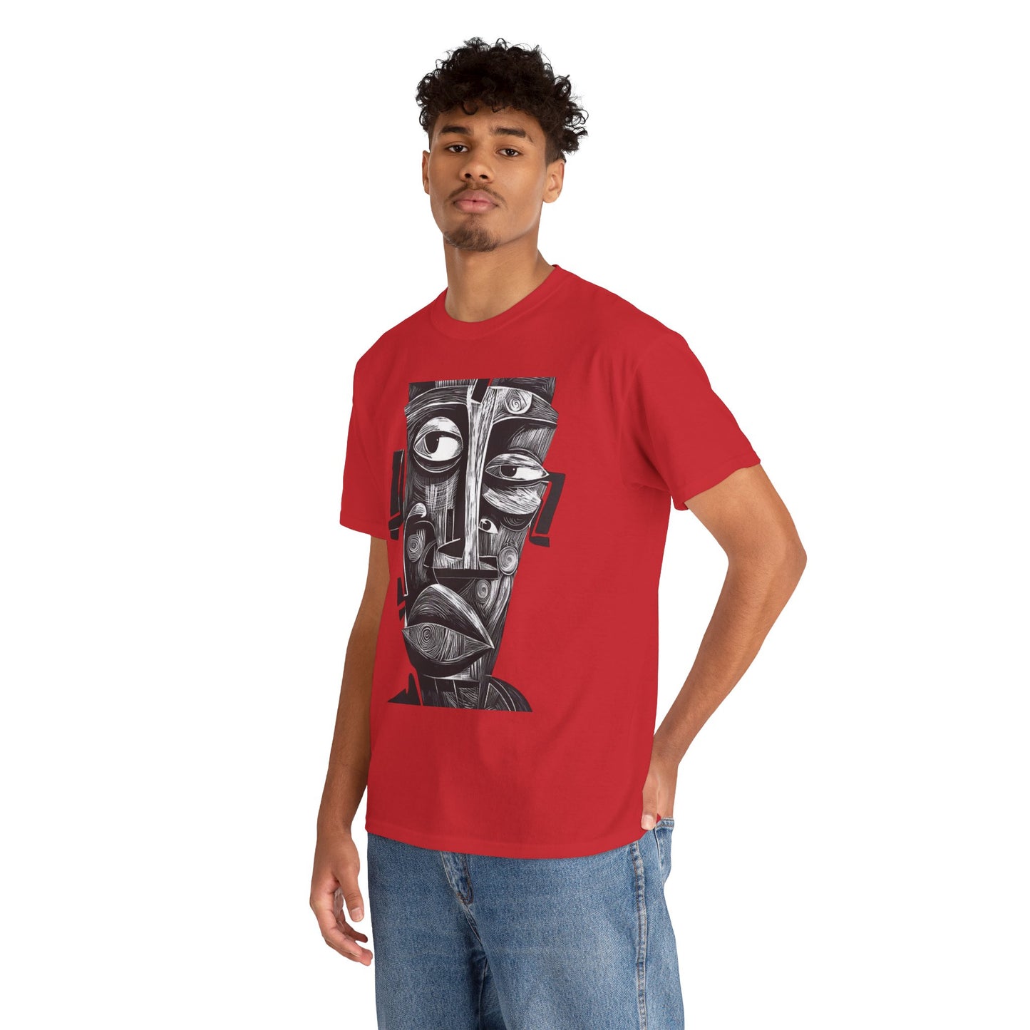 Abstract Tribal Face Graphic. unisex T-Shirt