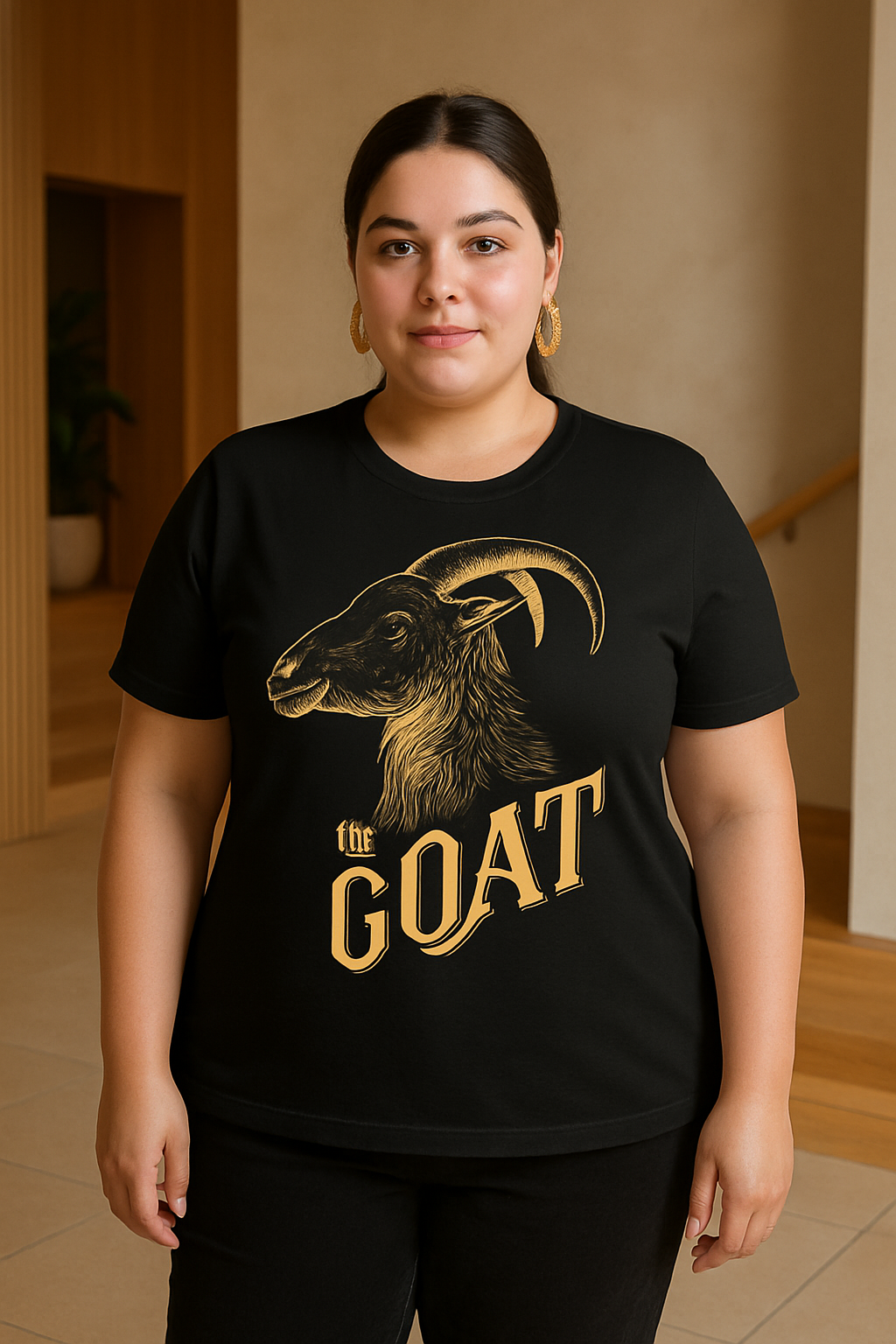 THE GOAT – Bold Red Graphic Tee