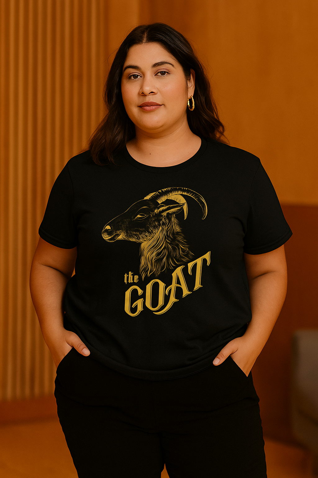 THE GOAT – Bold Red Graphic Tee