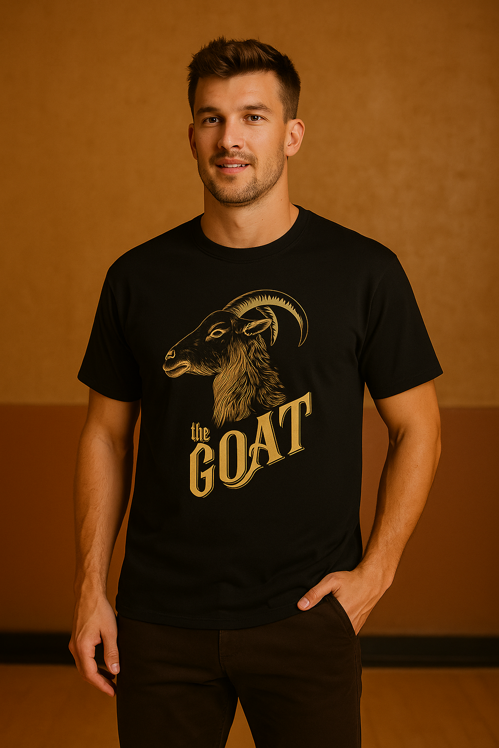 THE GOAT – Bold Red Graphic Tee