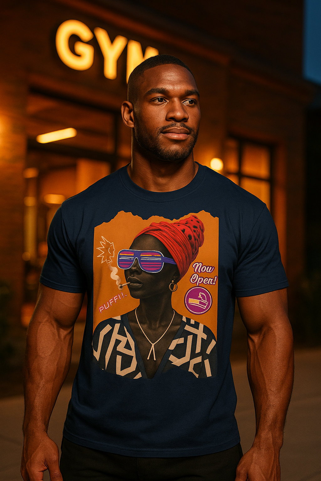 Urban Soul Statement Tee – Bold Afro-Futurist Style”