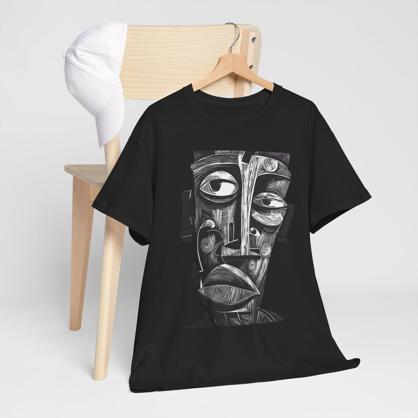 Abstract Tribal Face Graphic. unisex T-Shirt
