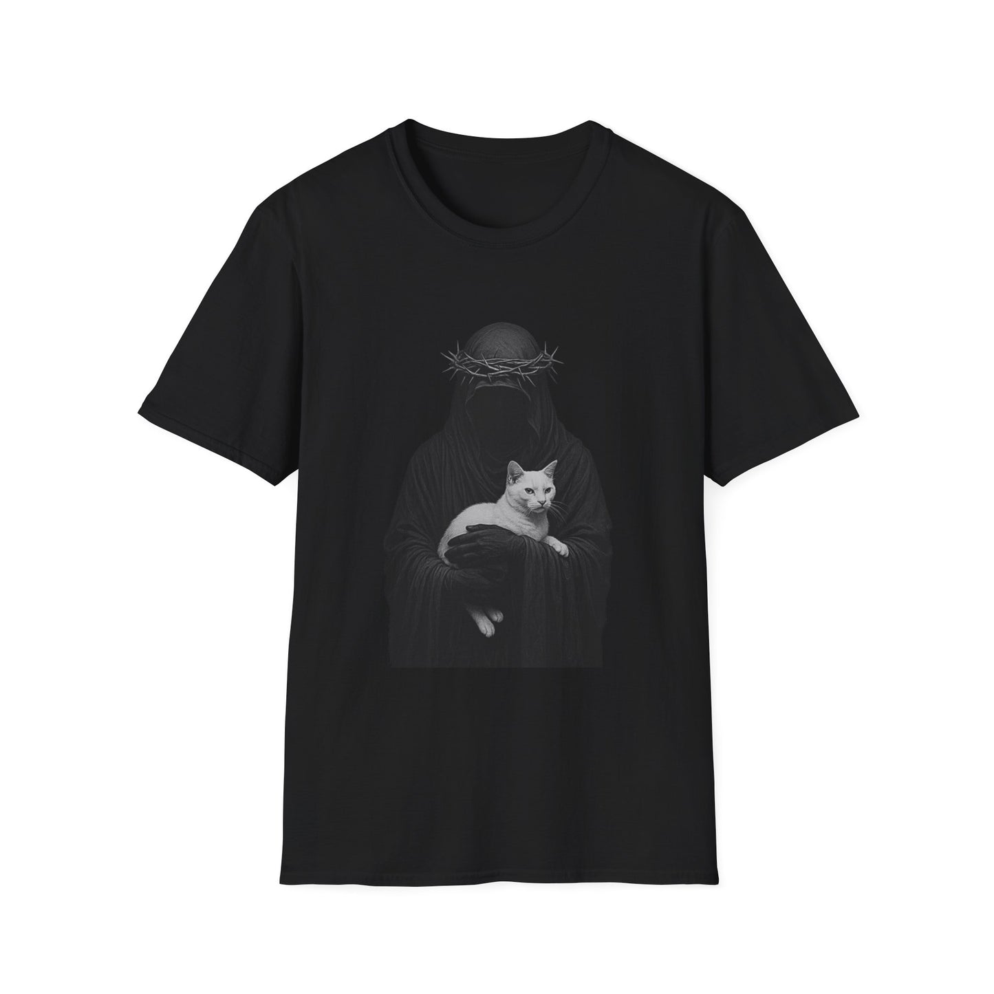 Stylish Cat & Alien Graphic T-Shirt