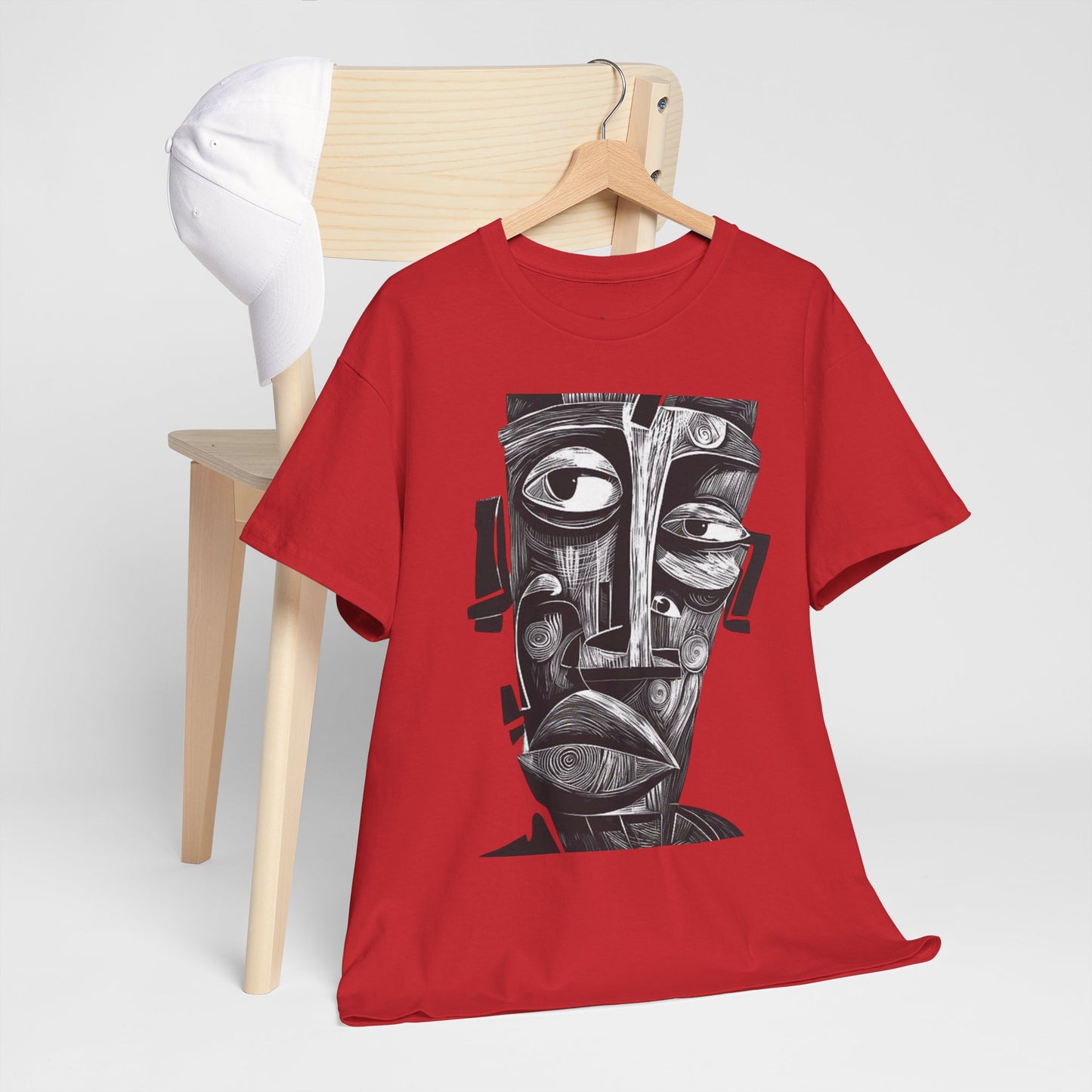 Abstract Tribal Face Graphic. unisex T-Shirt