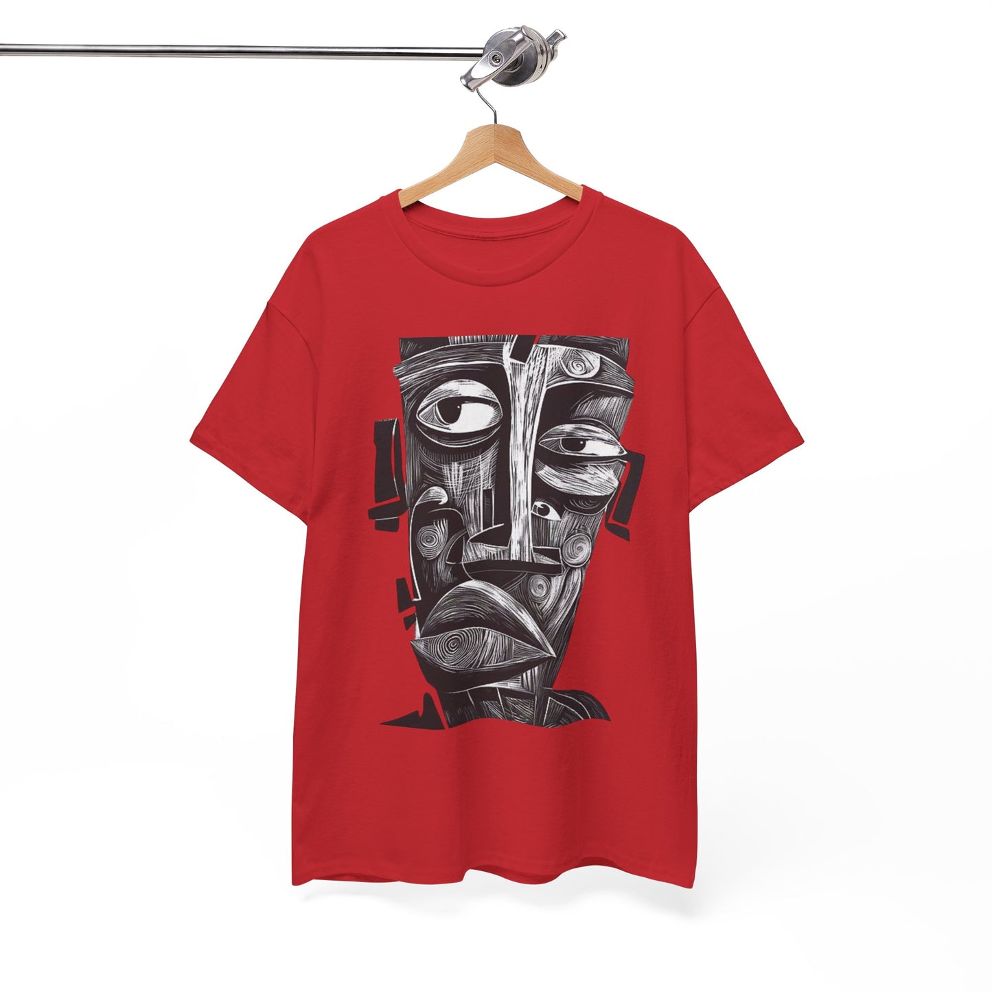 Abstract Tribal Face Graphic. unisex T-Shirt