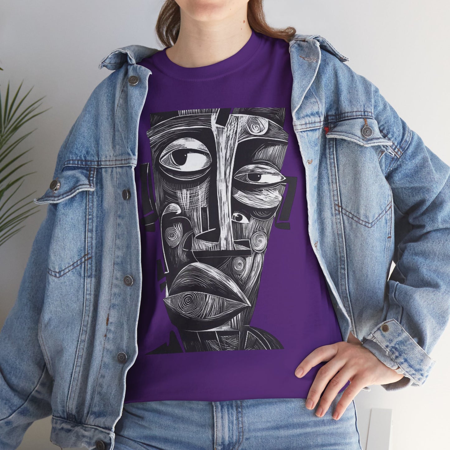 Abstract Tribal Face Graphic. unisex T-Shirt