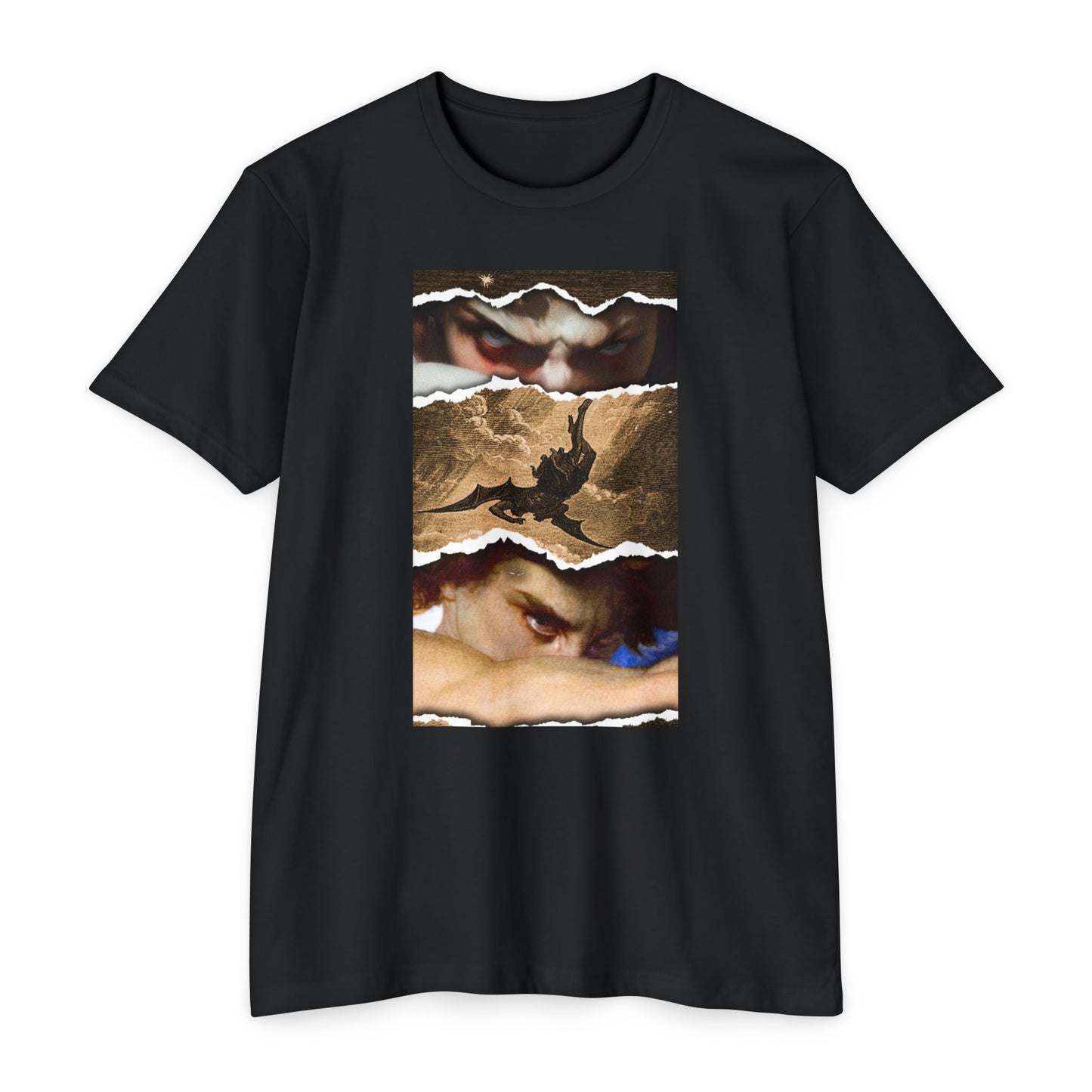Artistic Unisex T-Shirt with Dramatic Design
