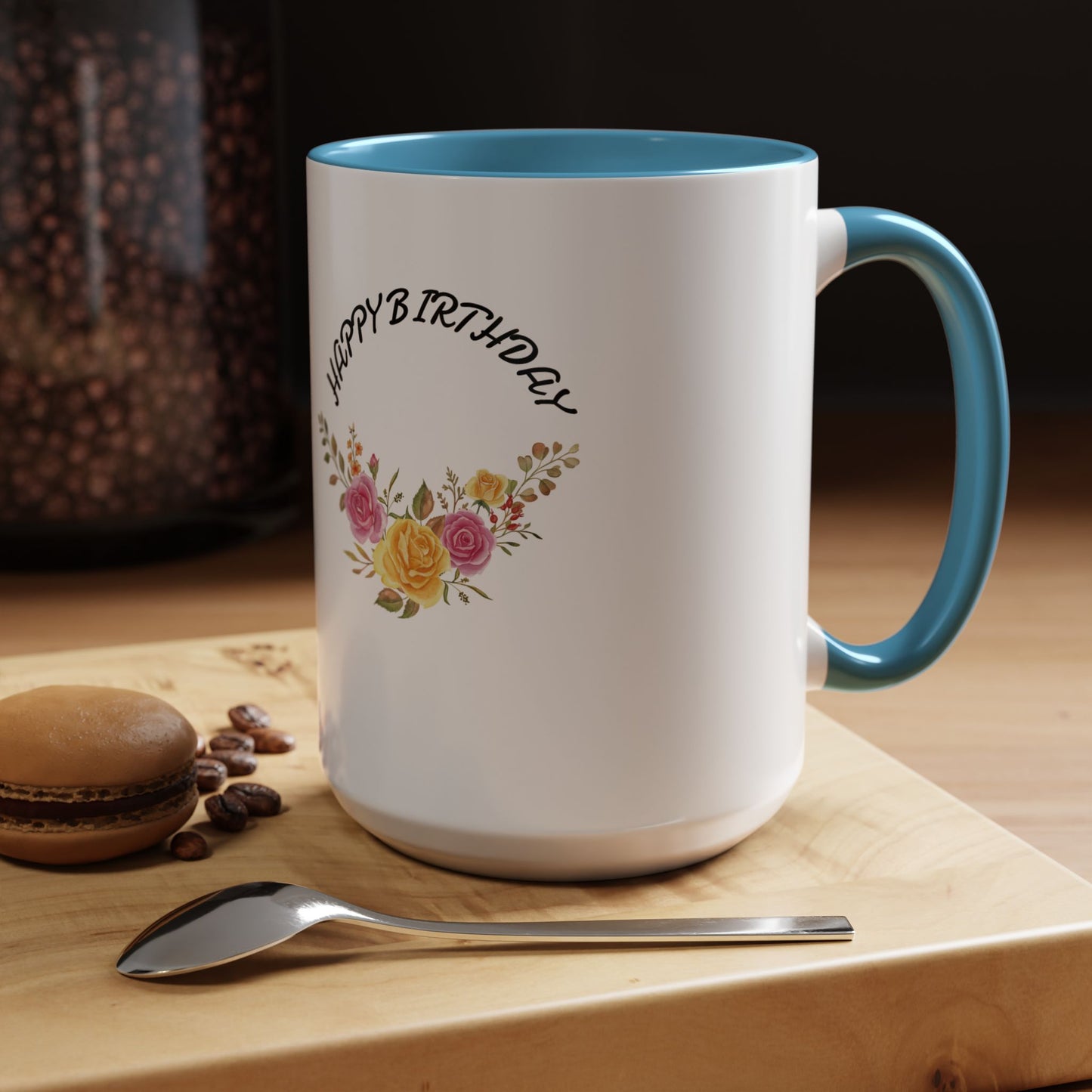 Floral Happy Birthday Coffee Mug