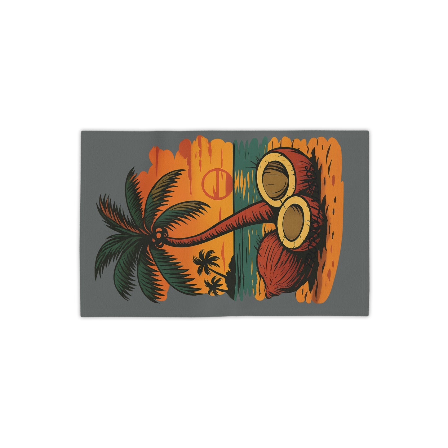 Tropical Coconut Beach Towel, Summer Vibes Towel
