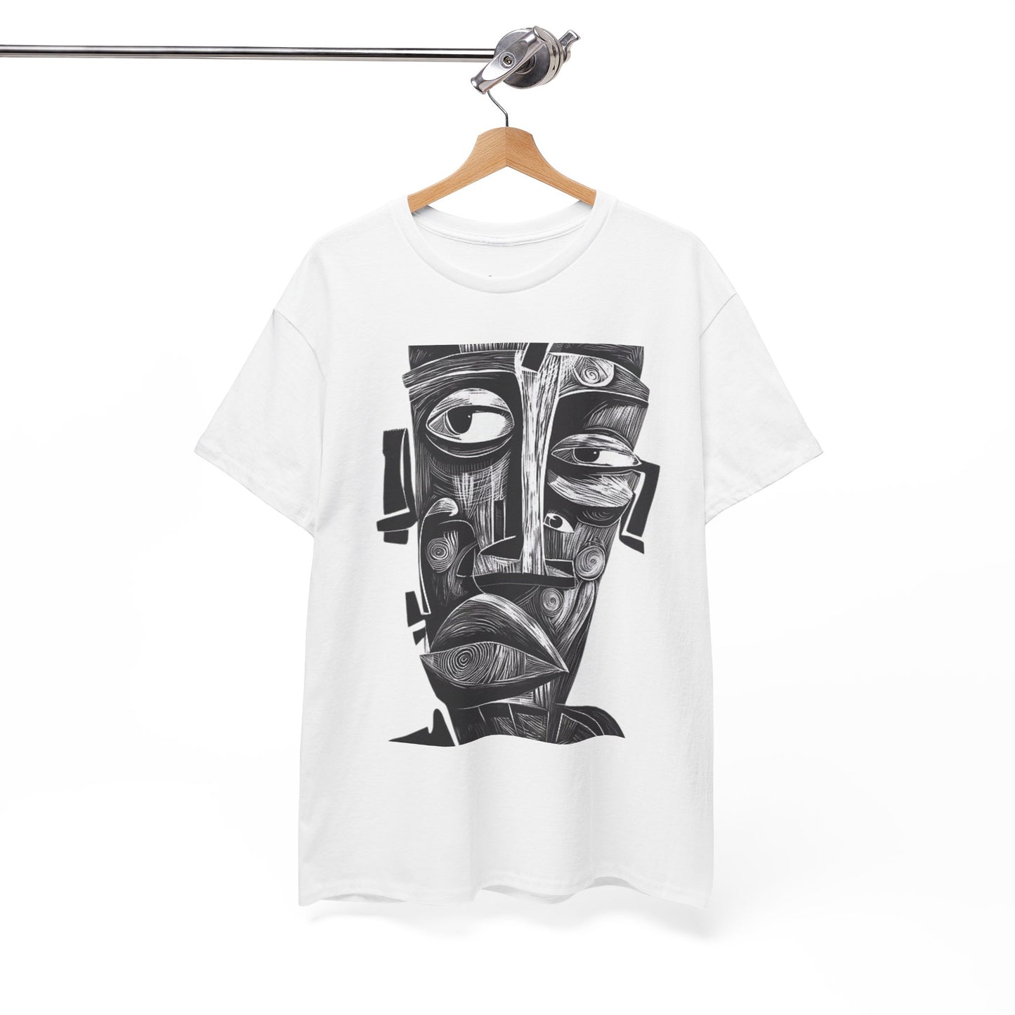 Abstract Tribal Face Graphic. unisex T-Shirt