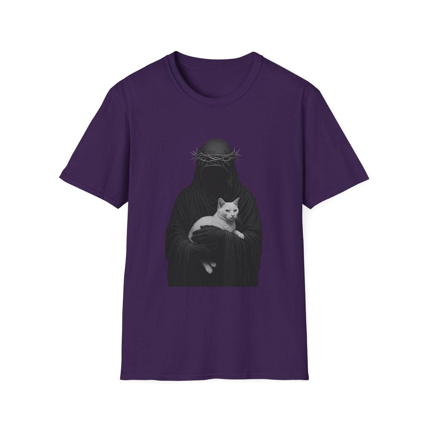 Stylish Cat & Alien Graphic T-Shirt