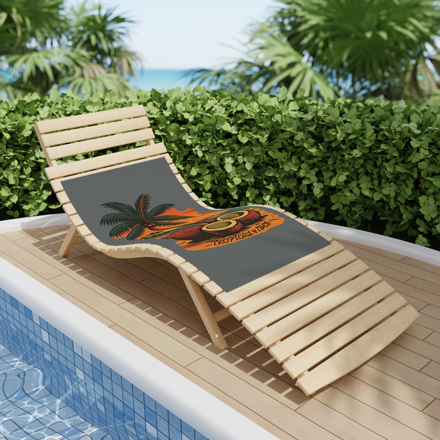 Tropical vibes Paradise Beach Towel, Summer Vibes