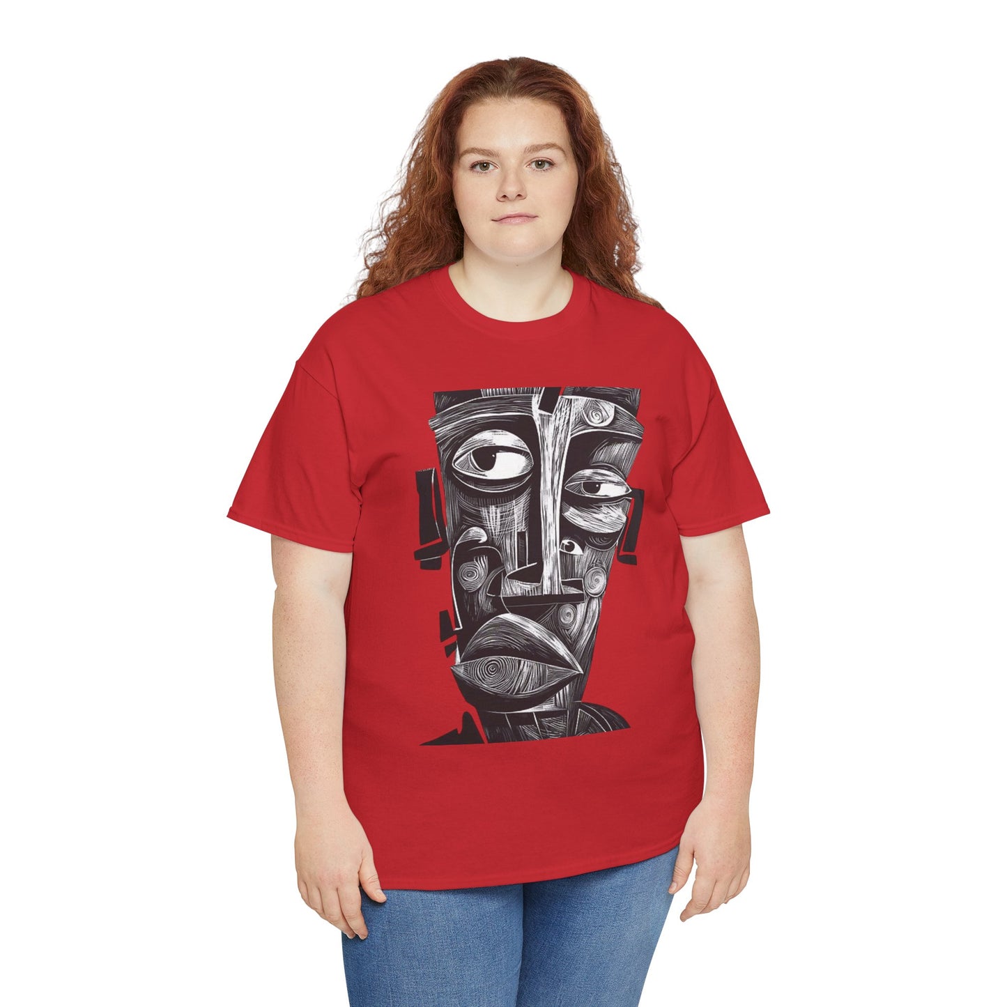 Abstract Tribal Face Graphic. unisex T-Shirt