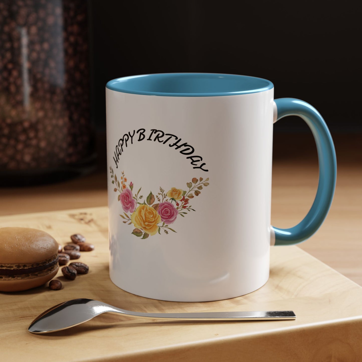 Floral Happy Birthday Coffee Mug