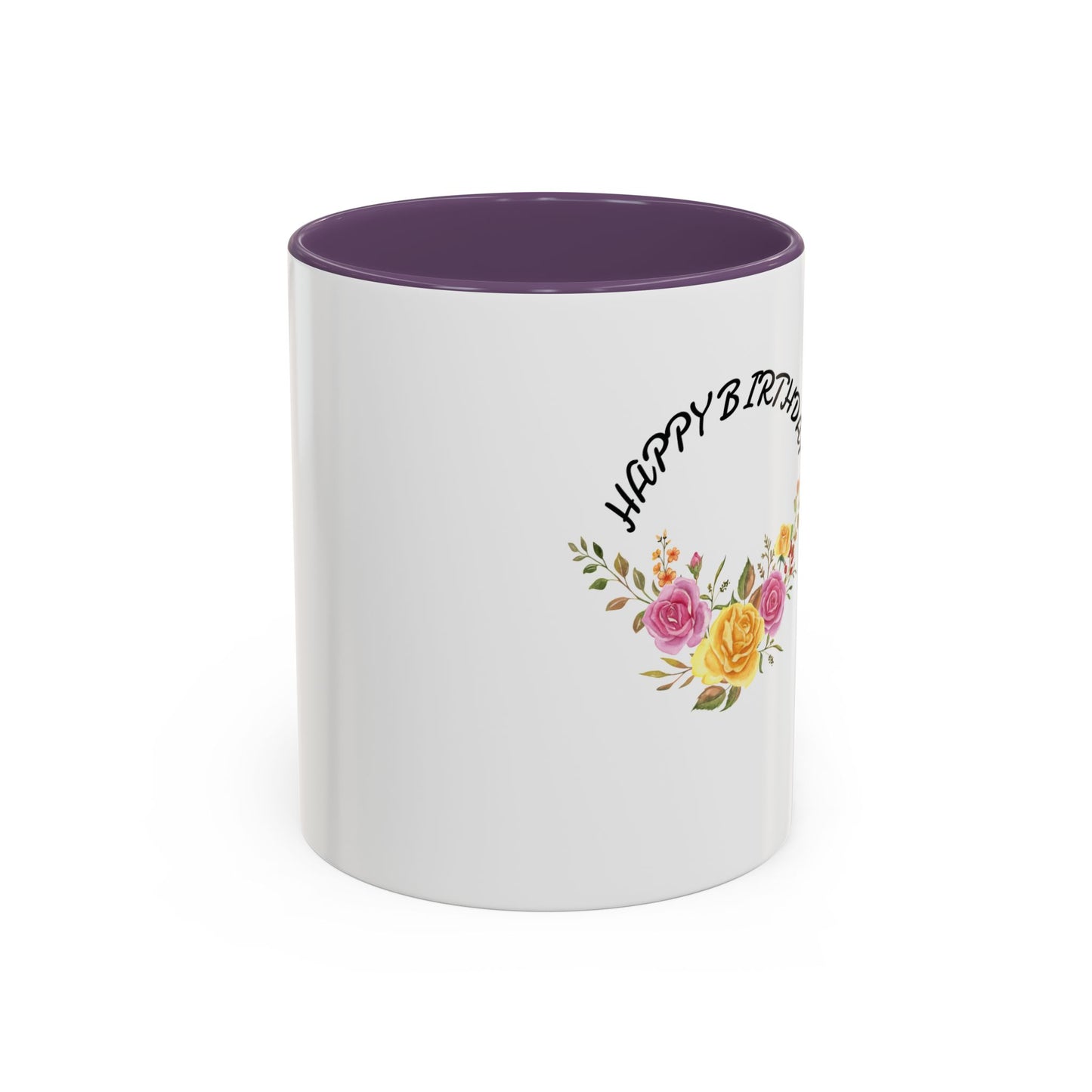 Floral Happy Birthday Coffee Mug