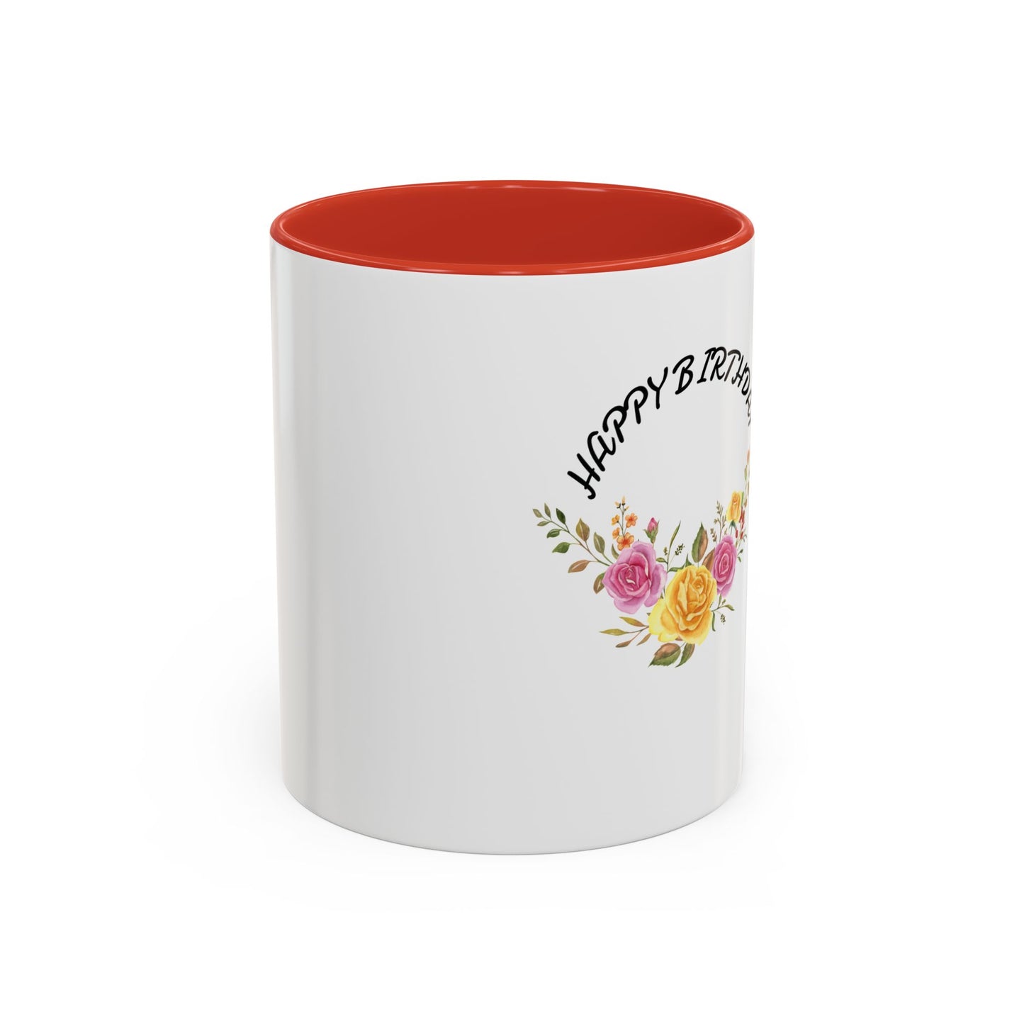 Floral Happy Birthday Coffee Mug