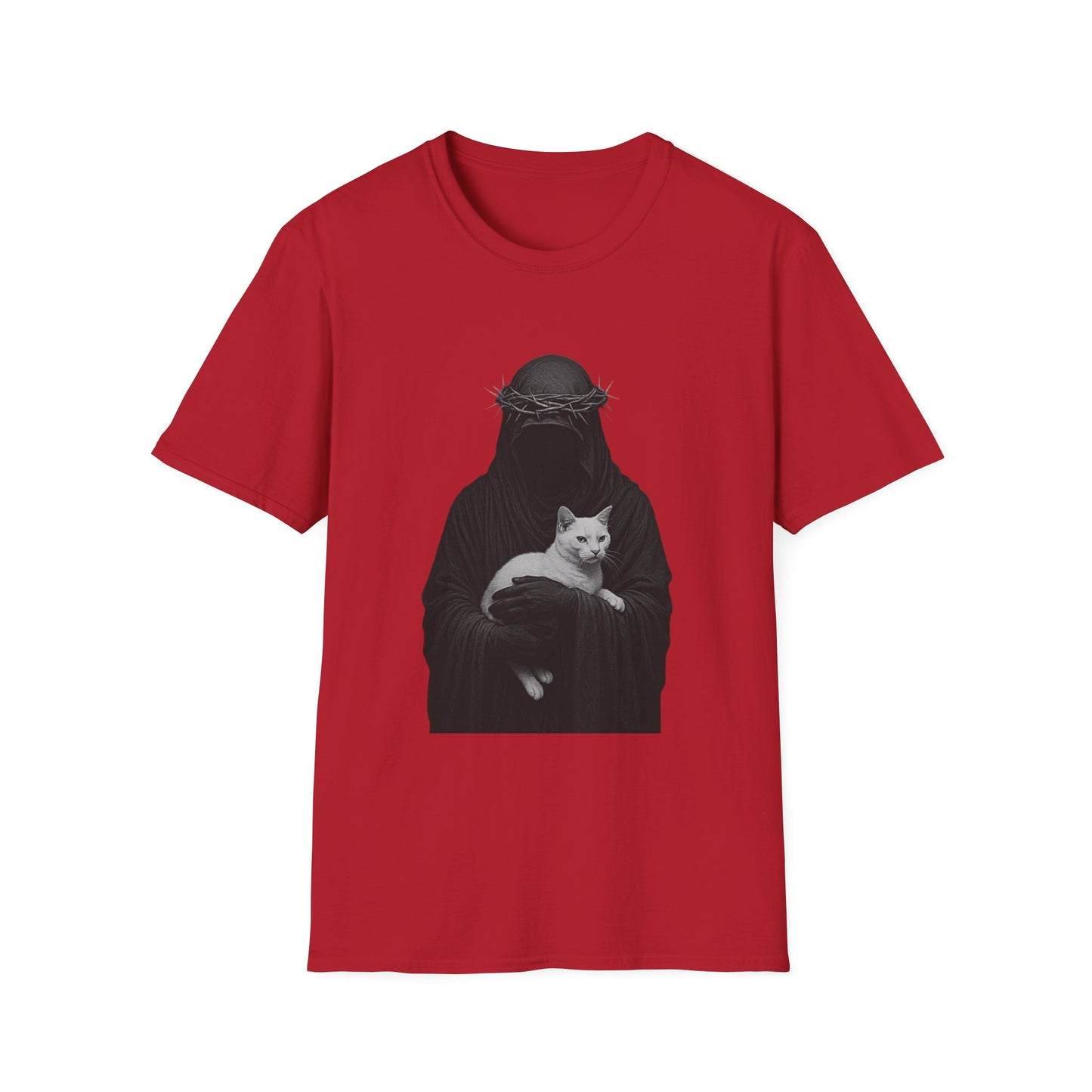 Stylish Cat & Alien Graphic T-Shirt