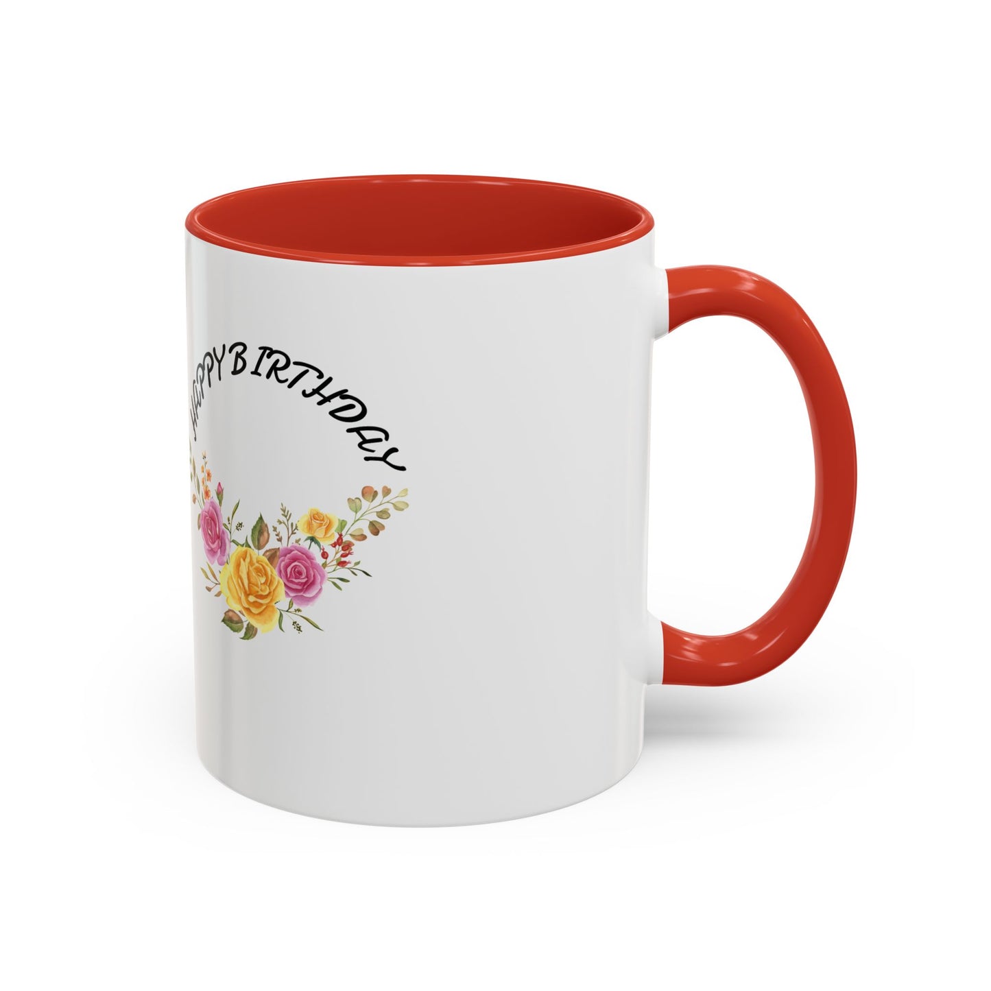 Floral Happy Birthday Coffee Mug