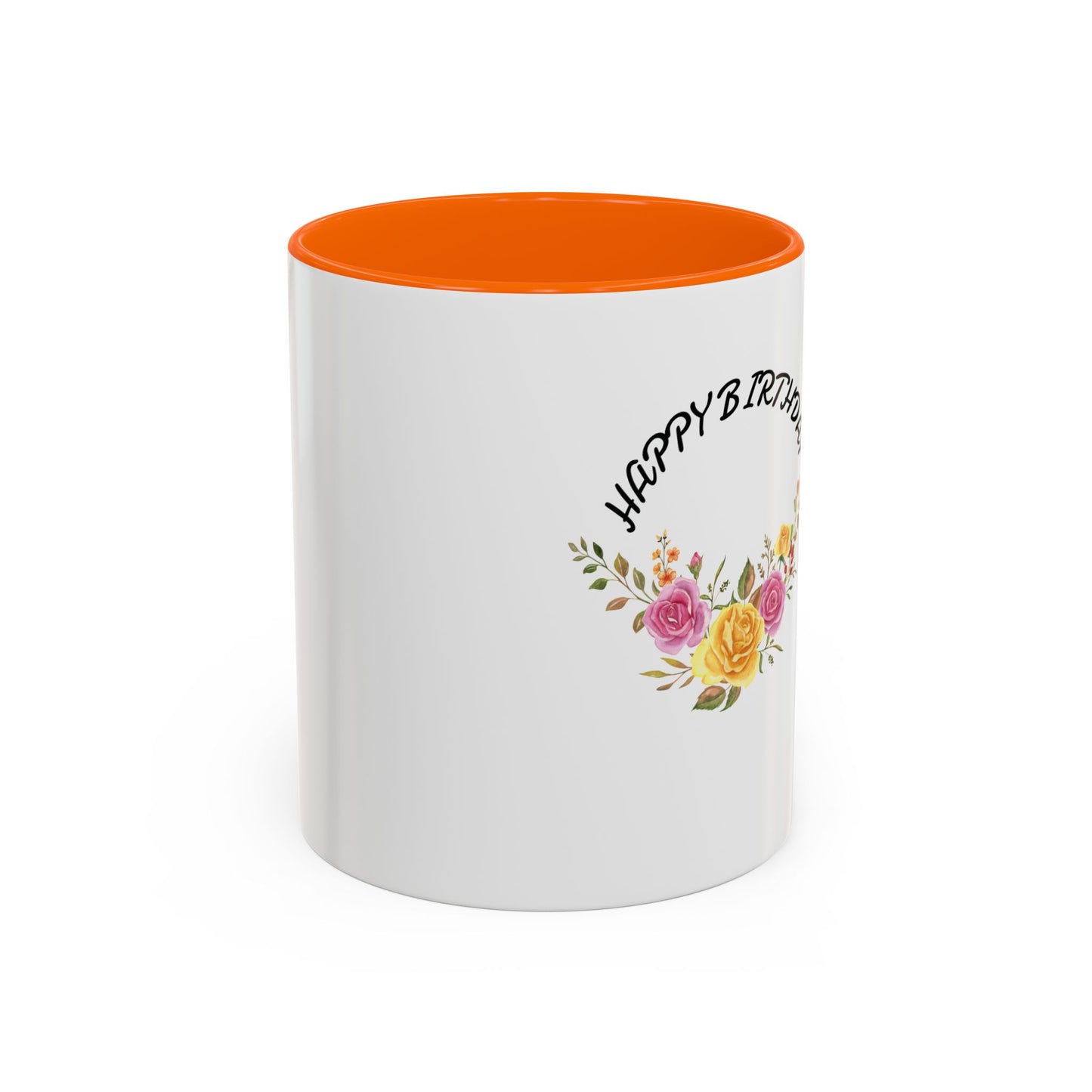 Floral Happy Birthday Coffee Mug