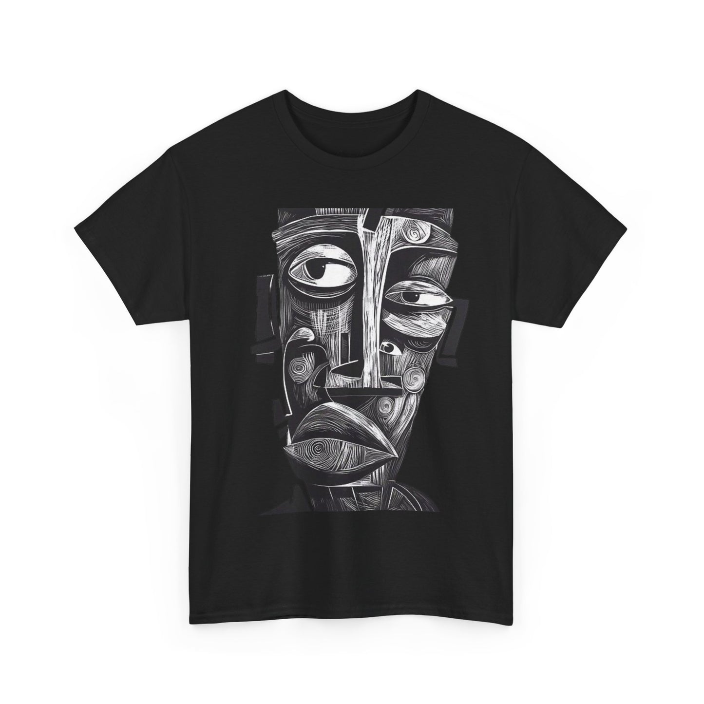 Abstract Tribal Face Graphic. unisex T-Shirt