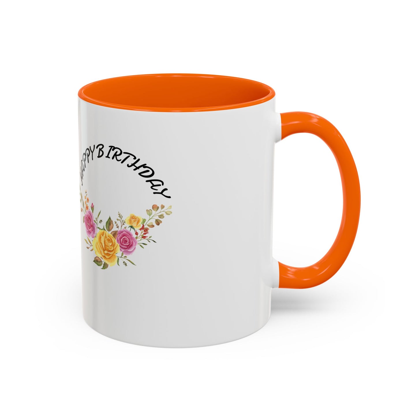 Floral Happy Birthday Coffee Mug