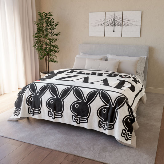Playboy-Inspired Soft Polyester Blanket