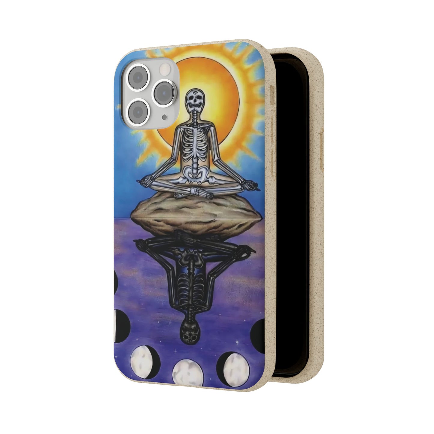 Phone Cases Skeleton Meditation