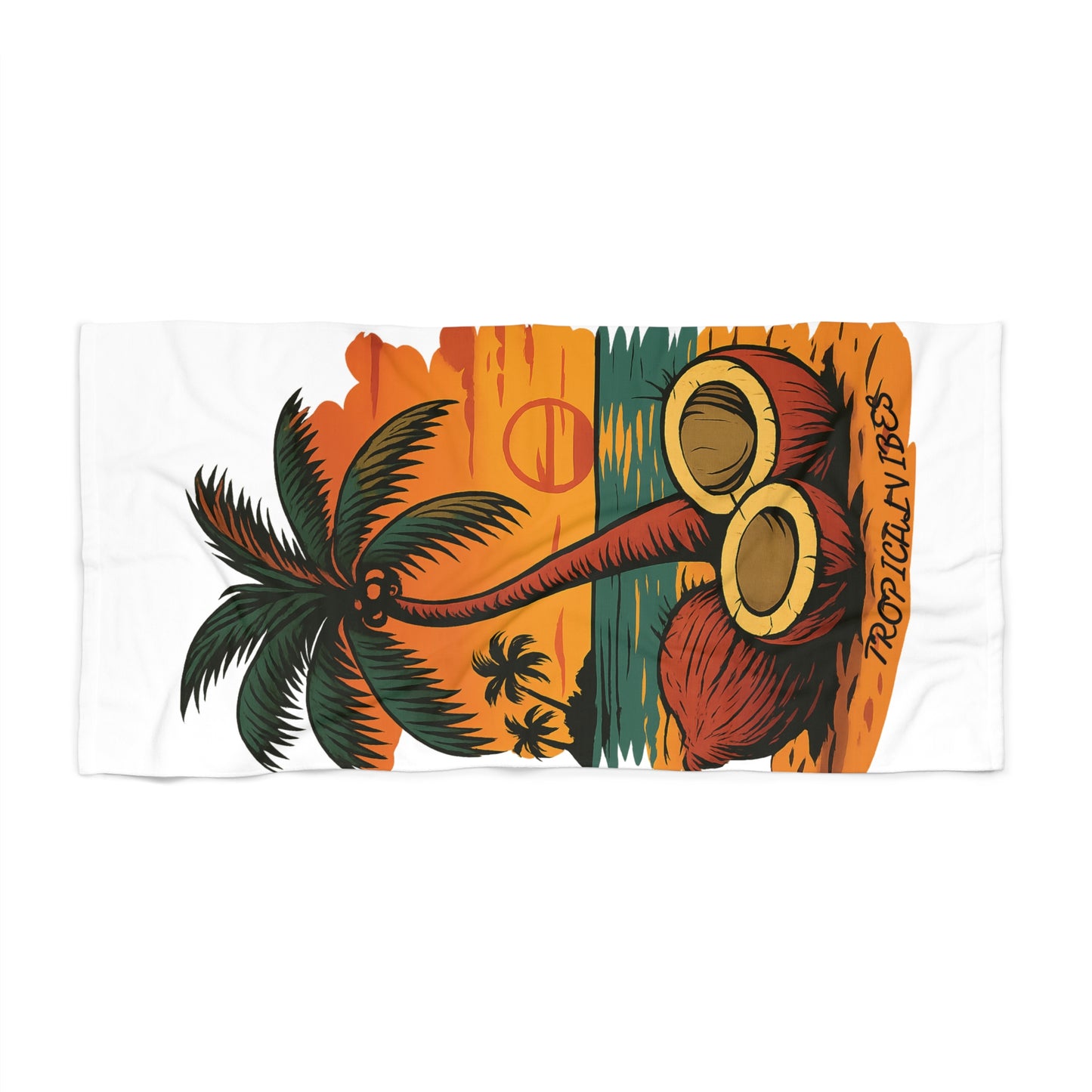Tropical vibes Paradise Beach Towel, Summer Vibes