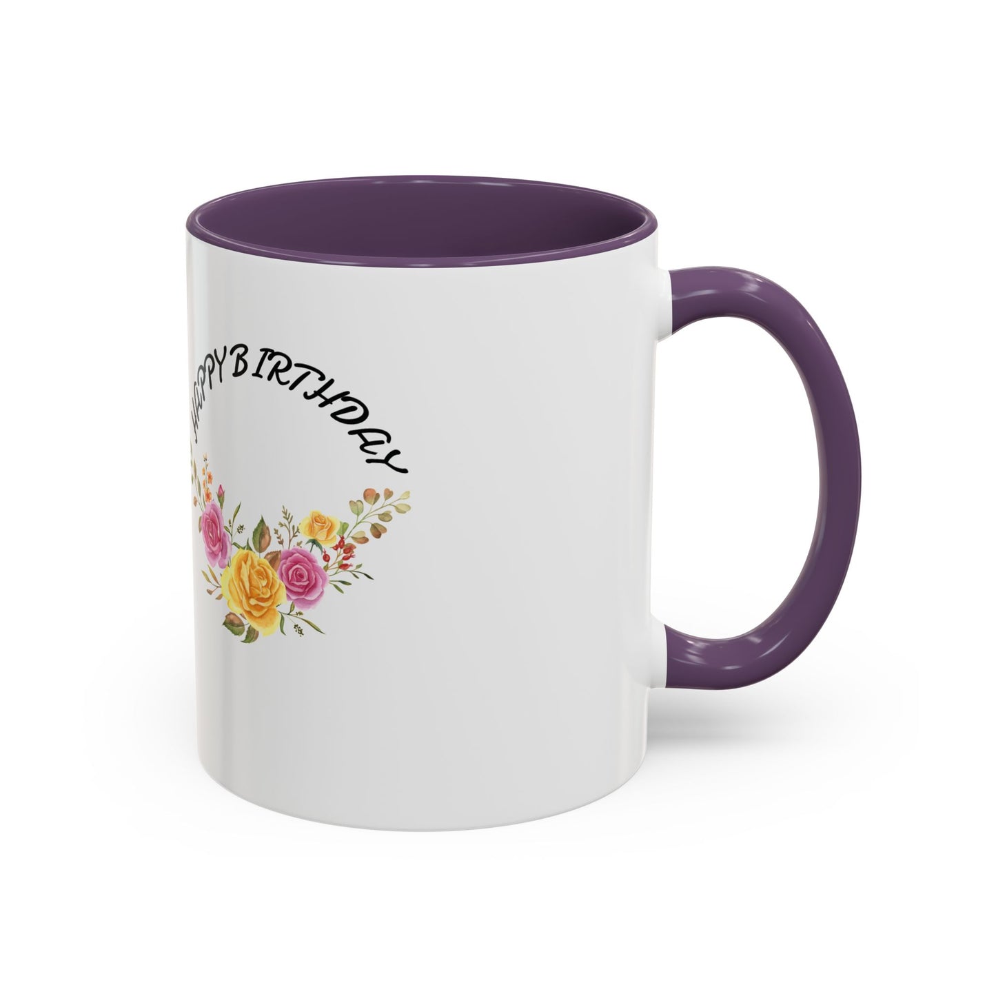 Floral Happy Birthday Coffee Mug