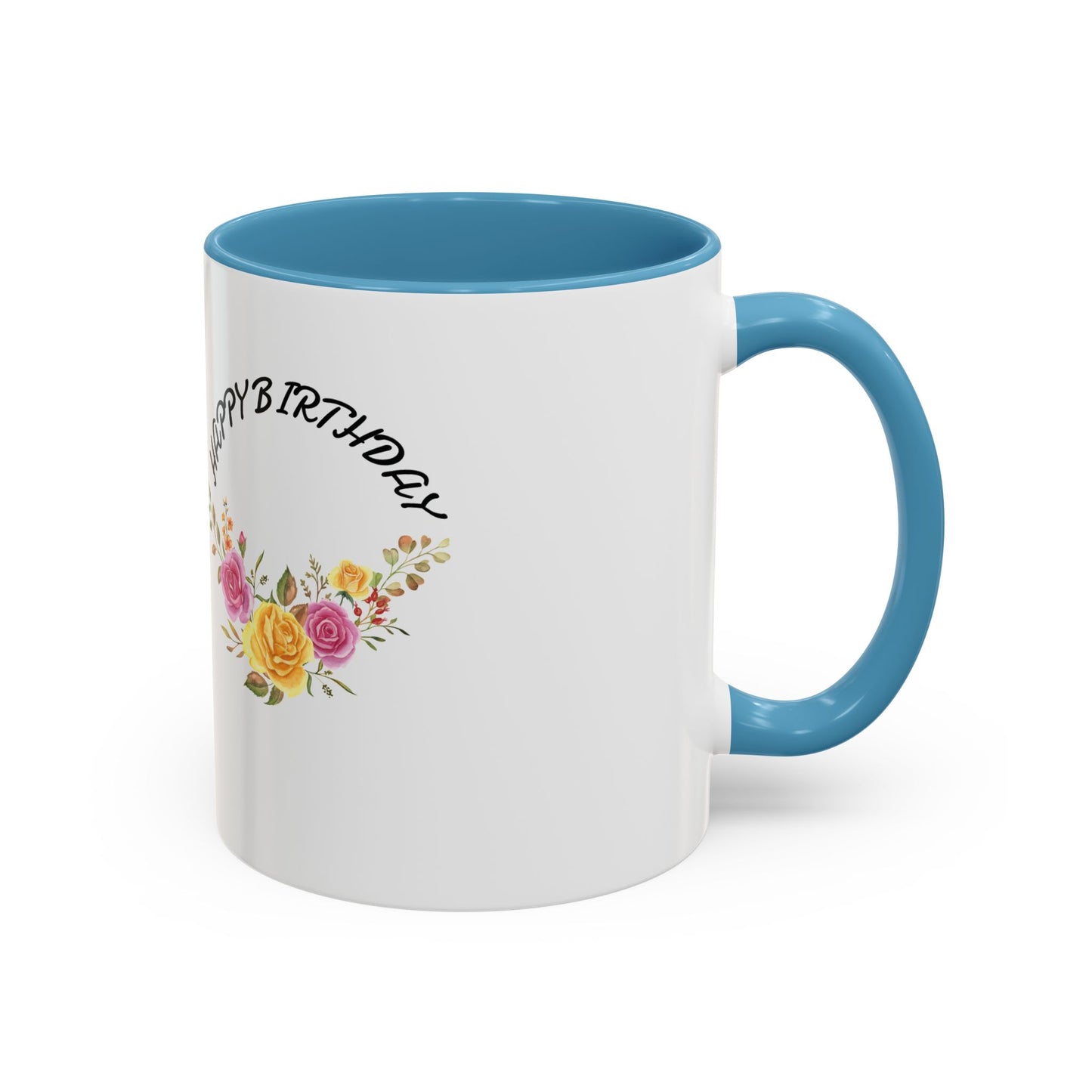Floral Happy Birthday Coffee Mug