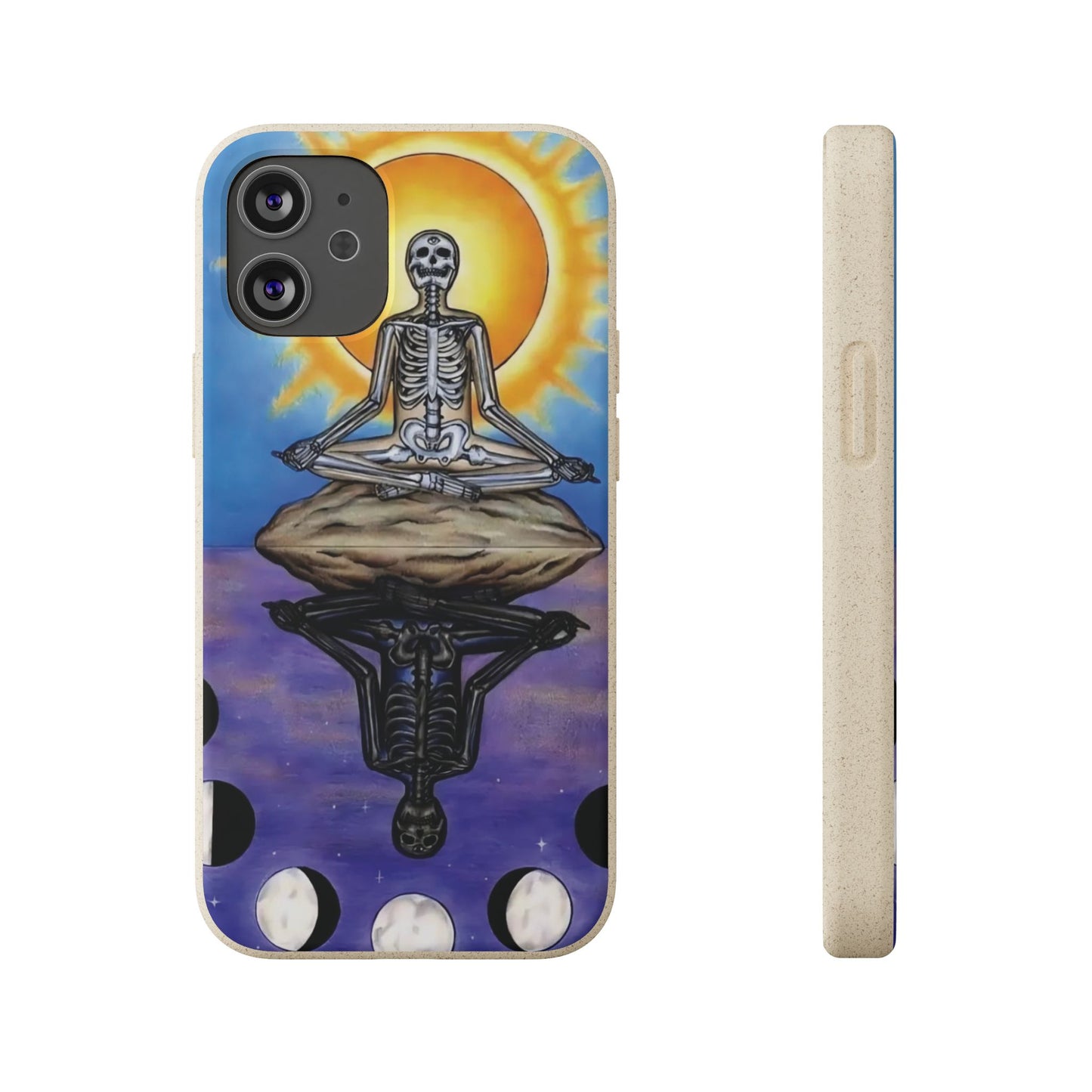 Phone Cases Skeleton Meditation