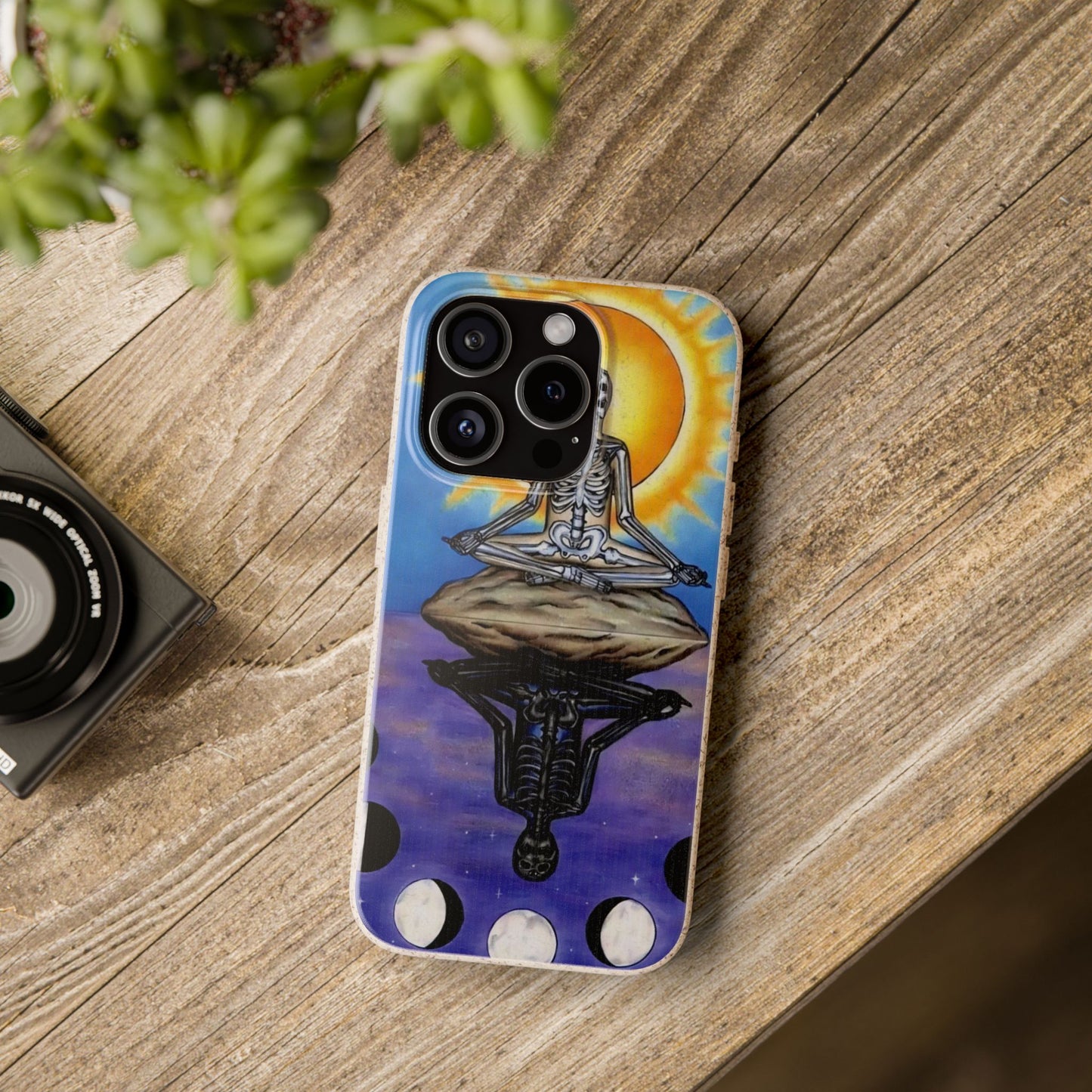 Phone Cases Skeleton Meditation