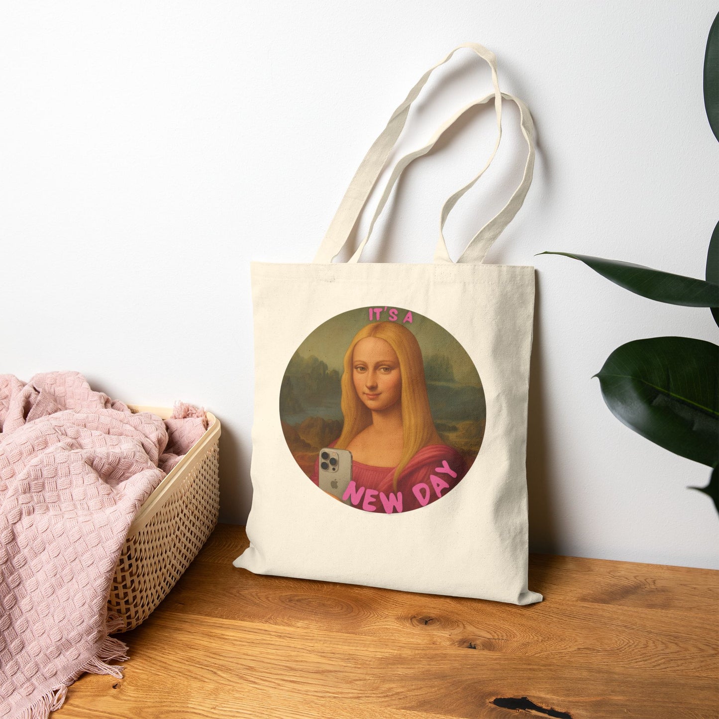 Mona Lisa iPhone Tote Bag