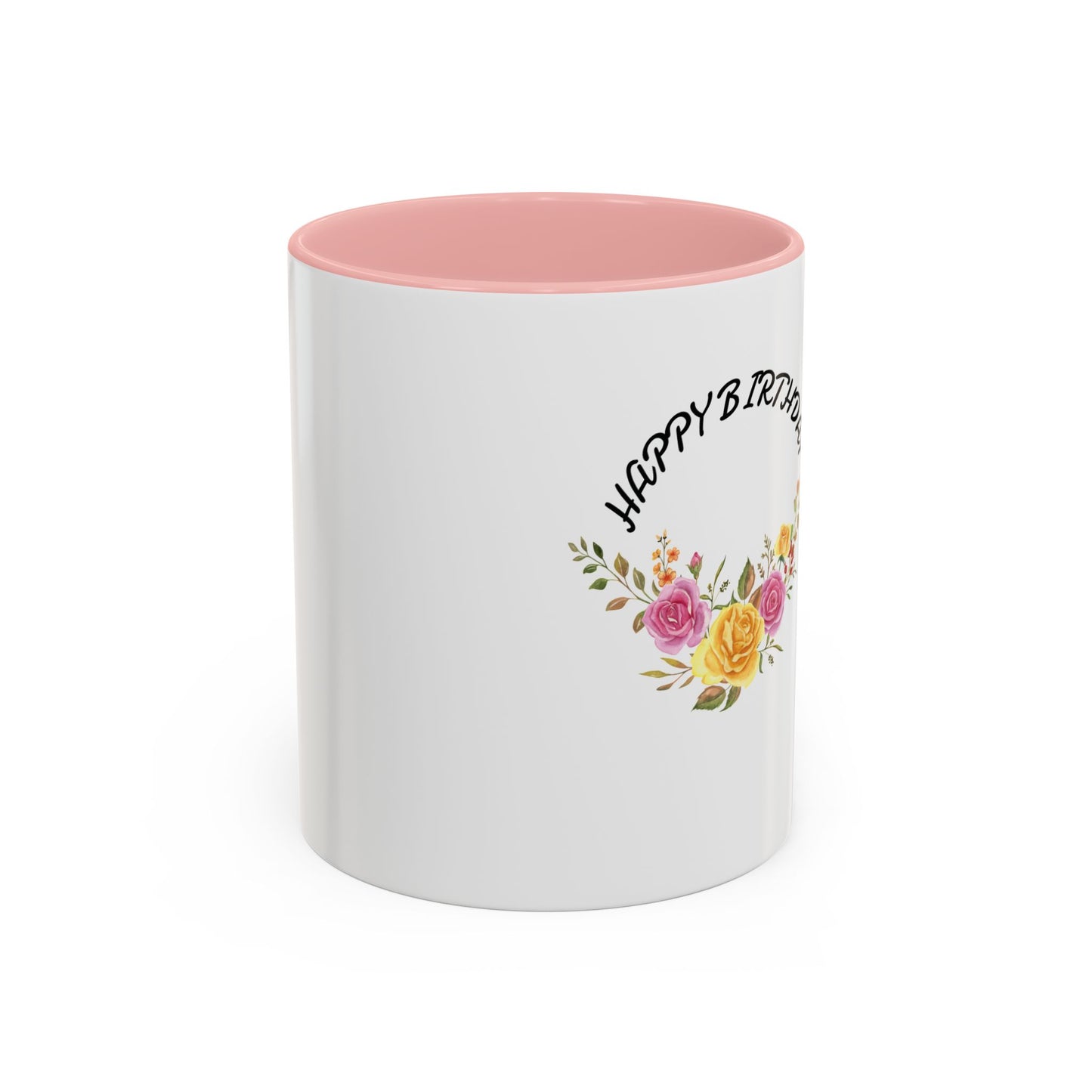 Floral Happy Birthday Coffee Mug