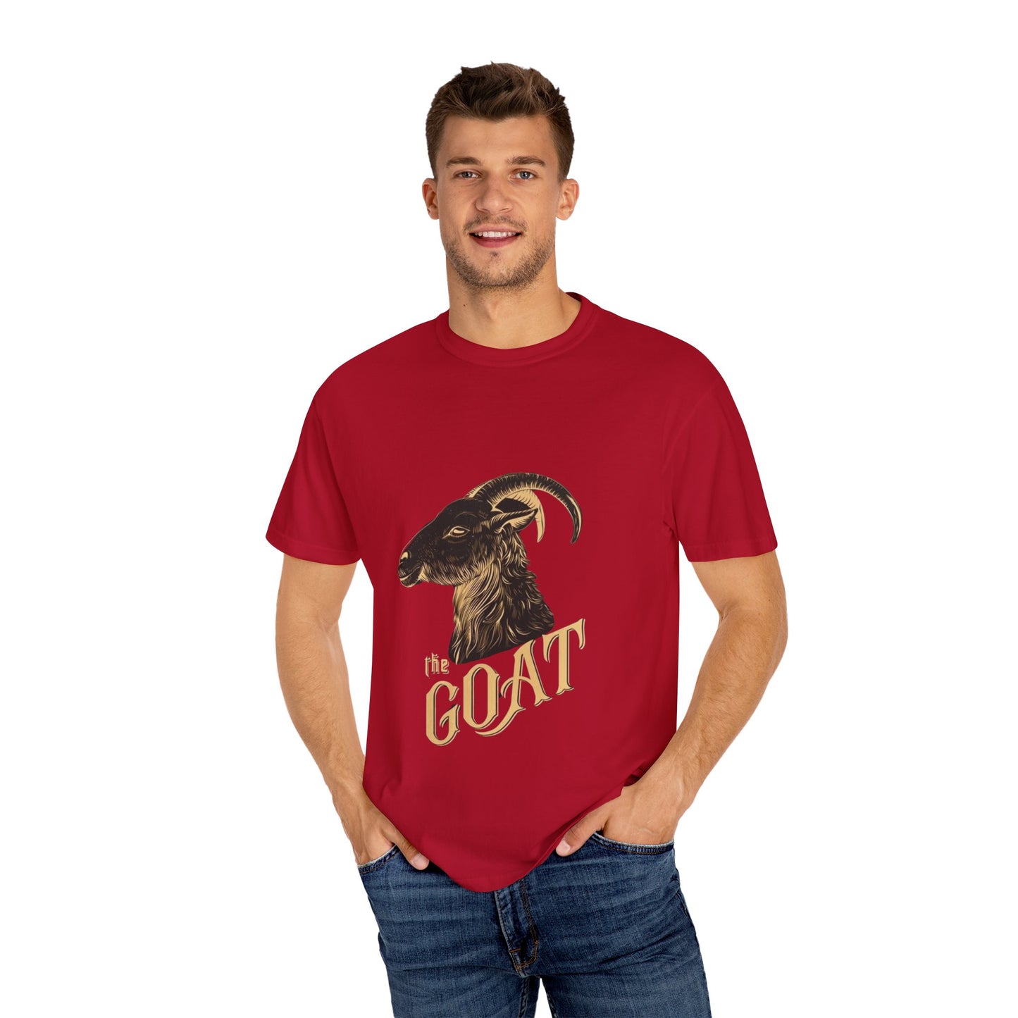 THE GOAT – Bold Red Graphic Tee
