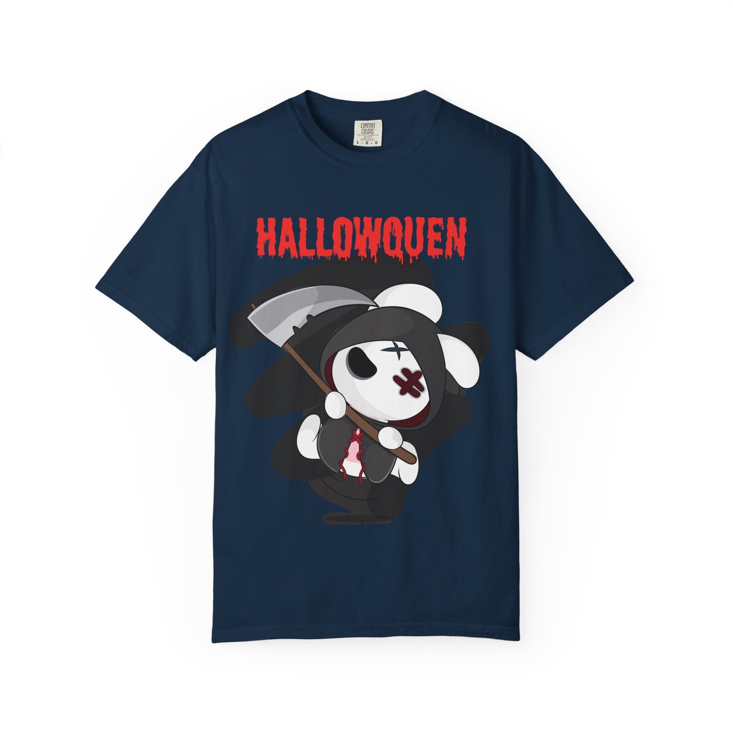 Hallowqueen Grim Bunny Graphic T-Shirt Bold Halloween Streetwear