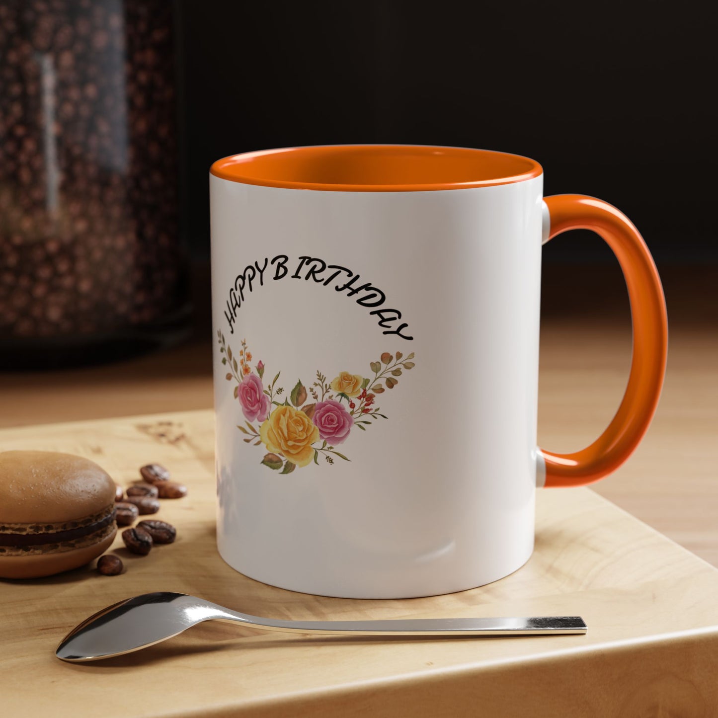 Floral Happy Birthday Coffee Mug