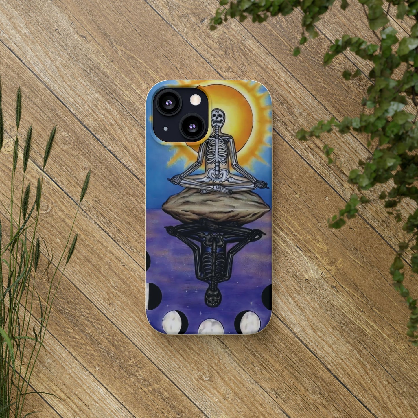 Phone Cases Skeleton Meditation