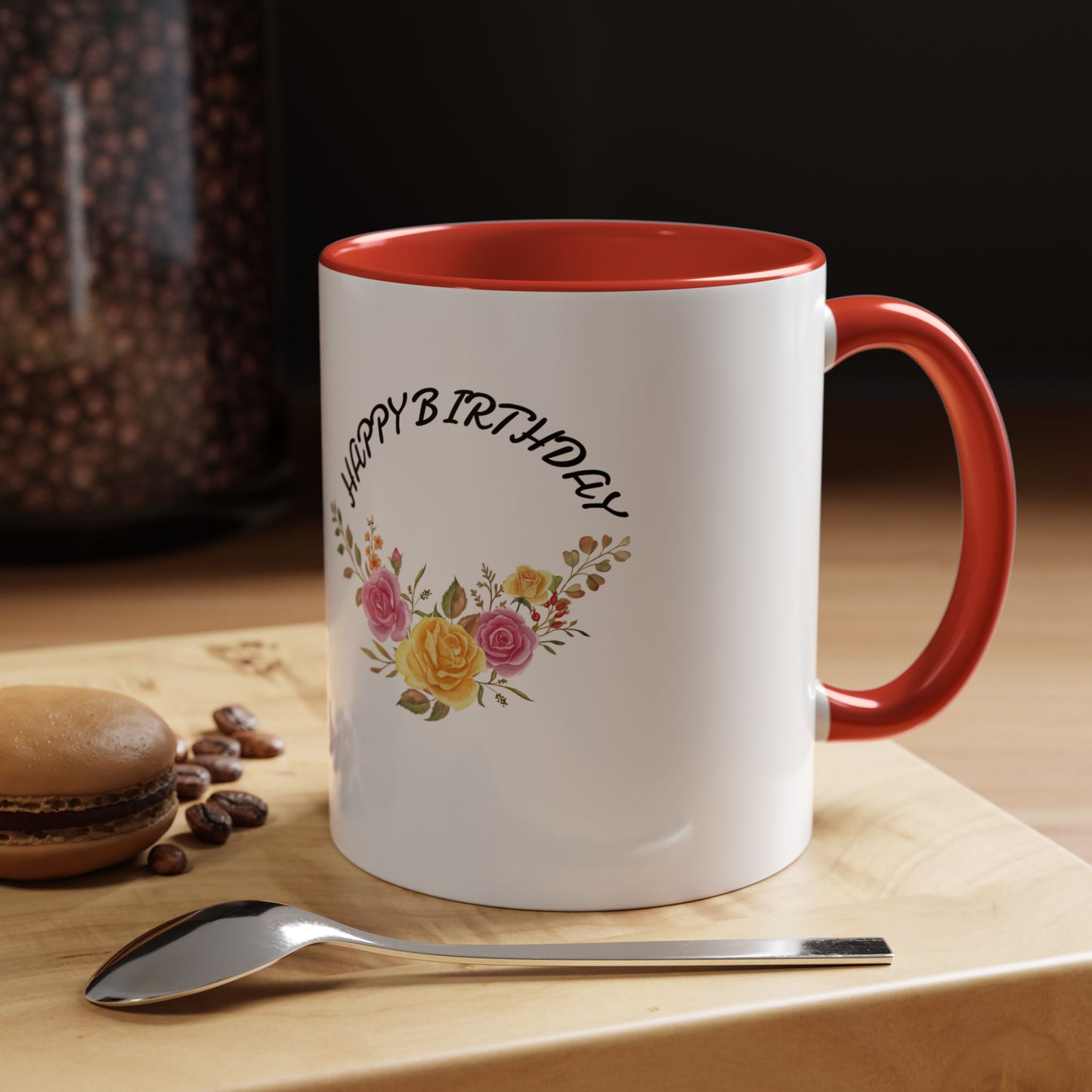 Floral Happy Birthday Coffee Mug