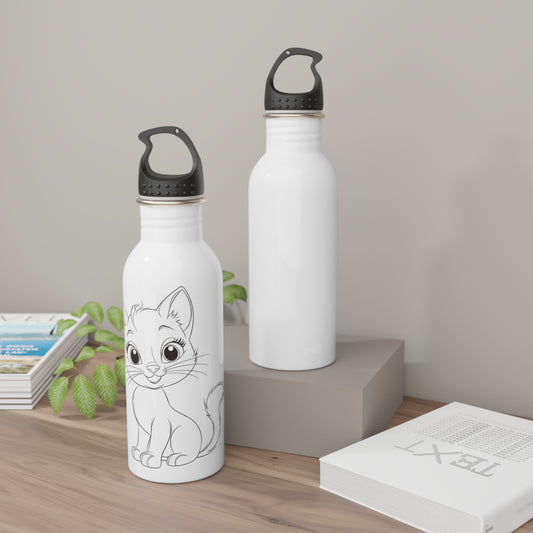Cute Cat Stainless Steel Water Bottle