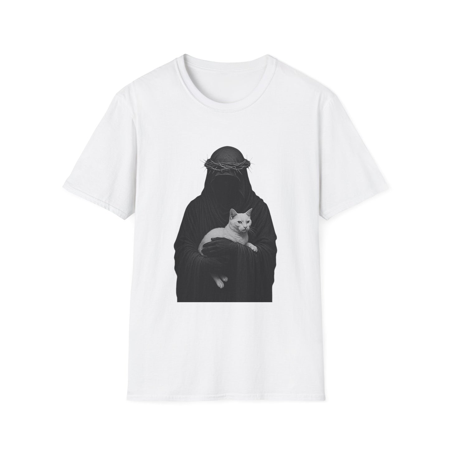 Stylish Cat & Alien Graphic T-Shirt