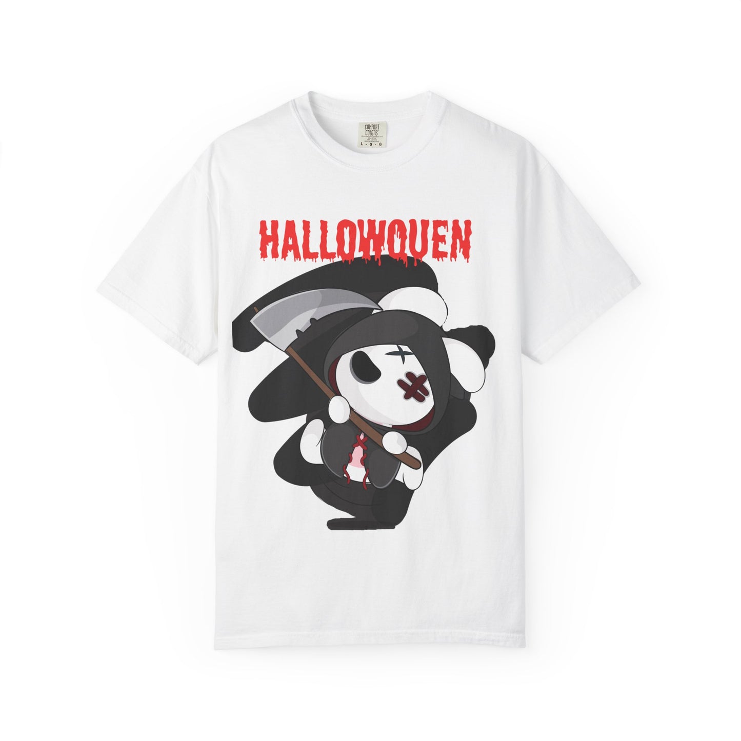 Hallowqueen Grim Bunny Graphic T-Shirt Bold Halloween Streetwear