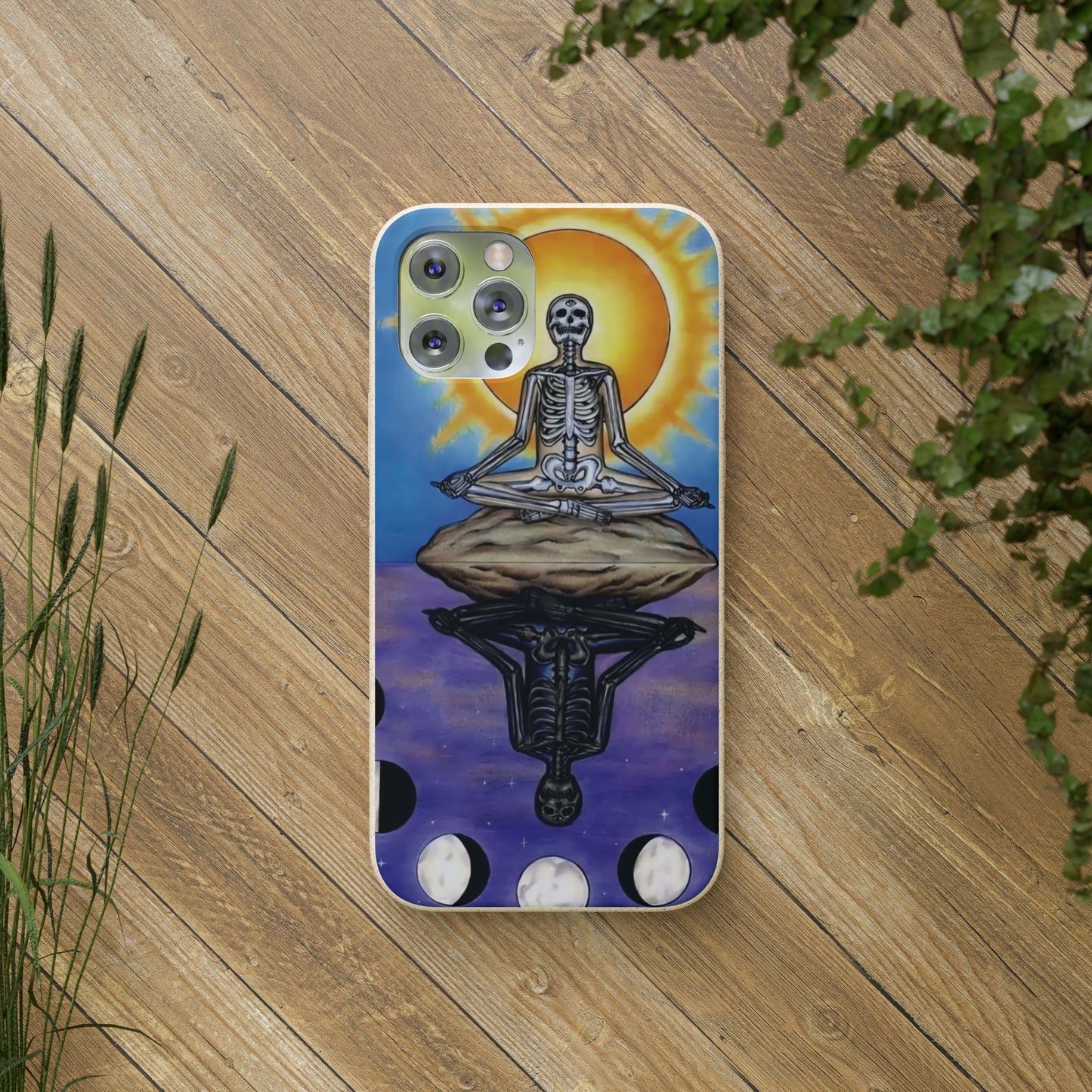 Phone Cases Skeleton Meditation