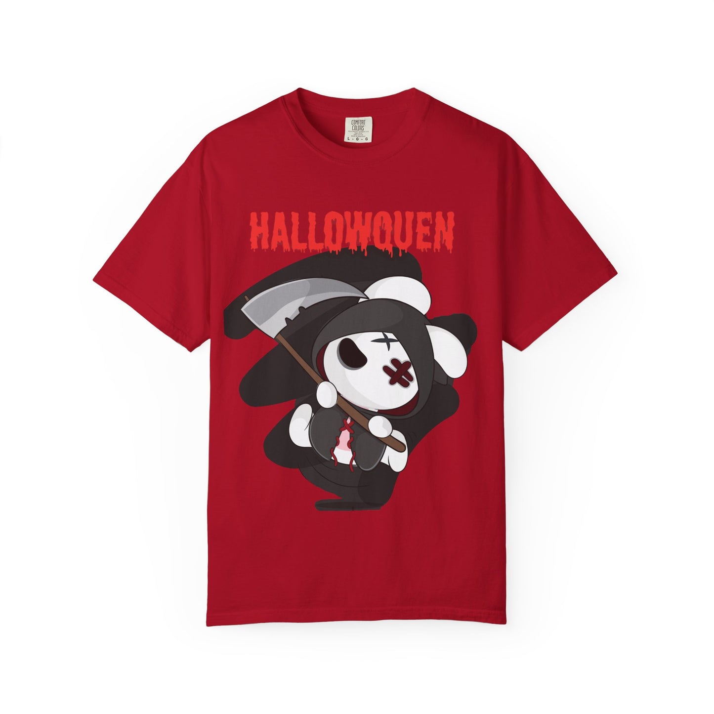 Hallowqueen Grim Bunny Graphic T-Shirt Bold Halloween Streetwear