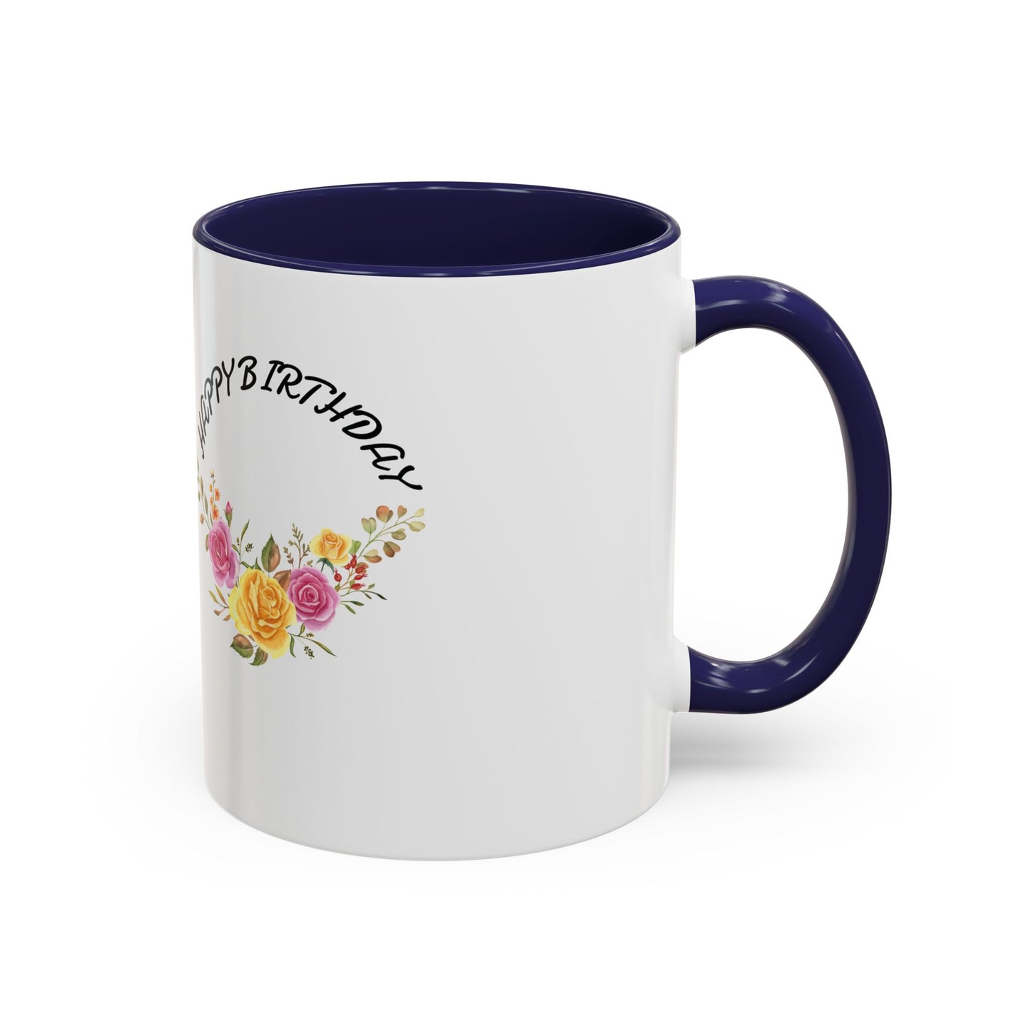 Floral Happy Birthday Coffee Mug